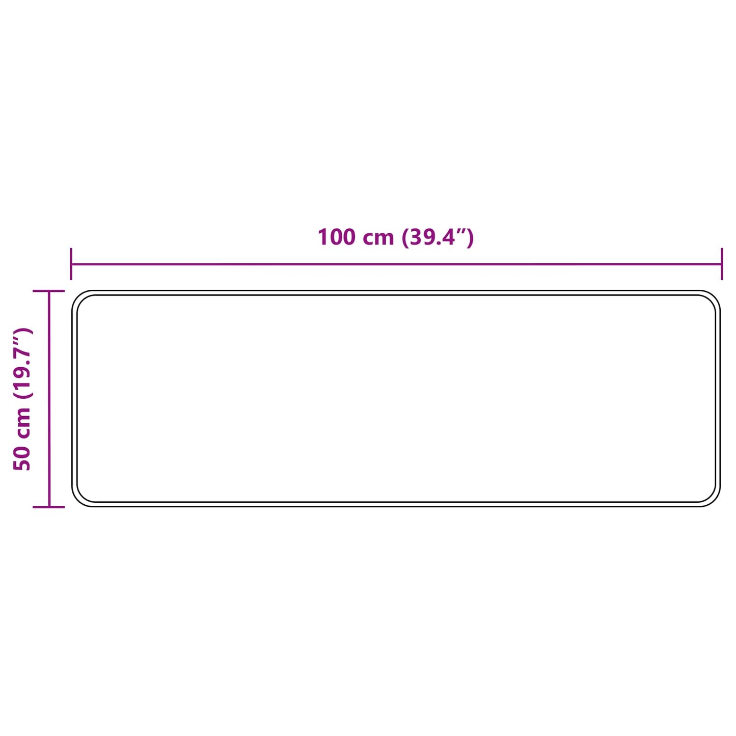 Kilimėlis MARSA Įvairiaspalvis 50 x 100 cm Poliesteris ir PVC