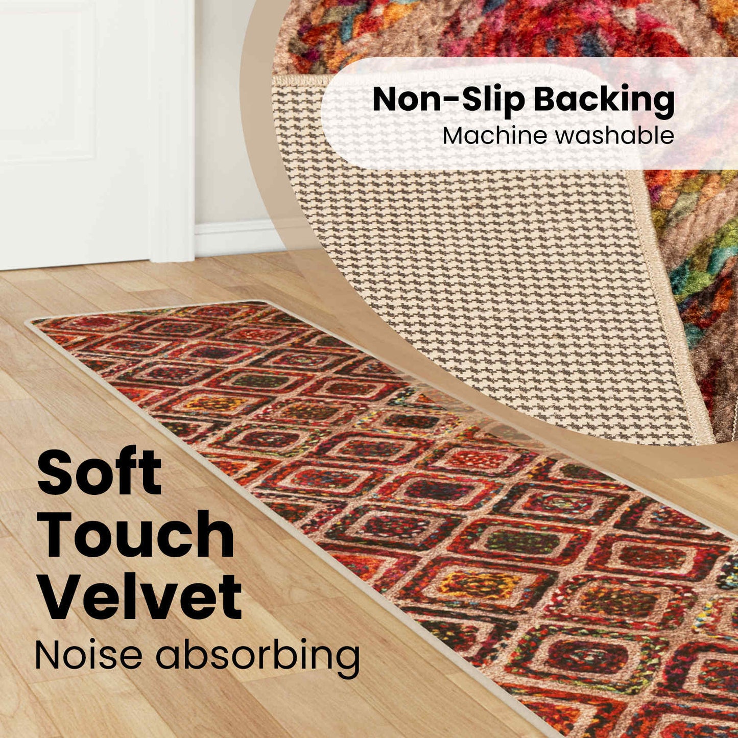 Kilimėlis MARSA Įvairiaspalvis 50 x 250 cm Poliesteris ir PVC