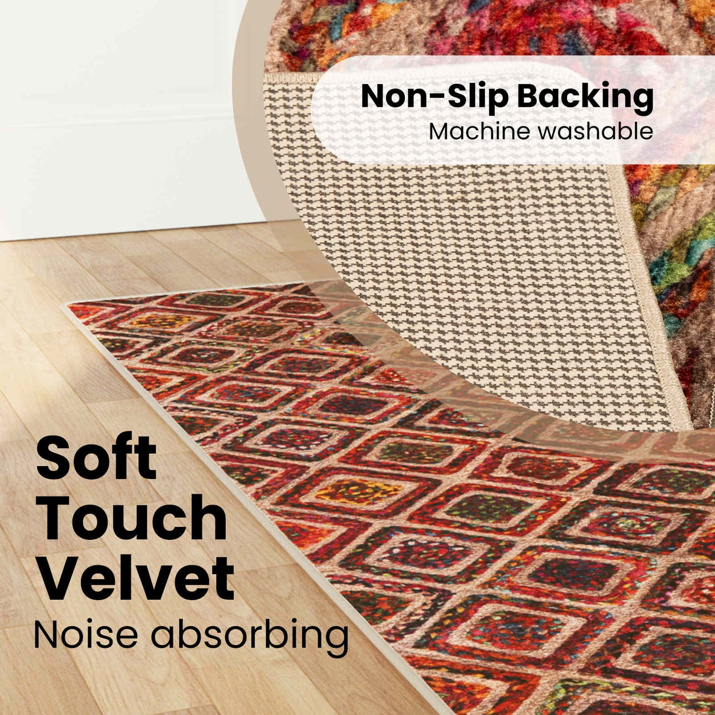 Kilimėlis MARSA Įvairiaspalvis 100 x 300 cm Poliesteris ir PVC