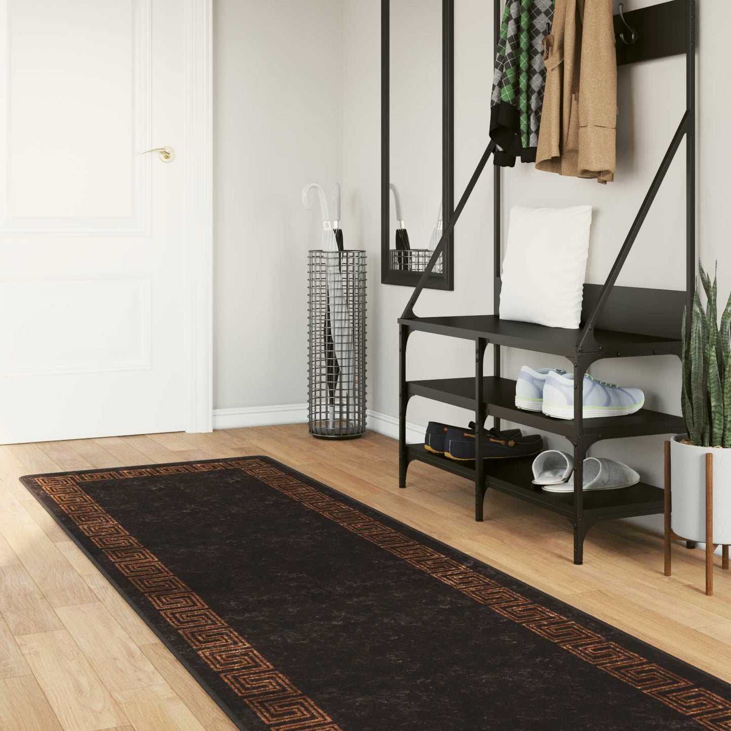 Kilimėlis MARSA Juodas 100 x 400 cm Poliesteris ir PVC