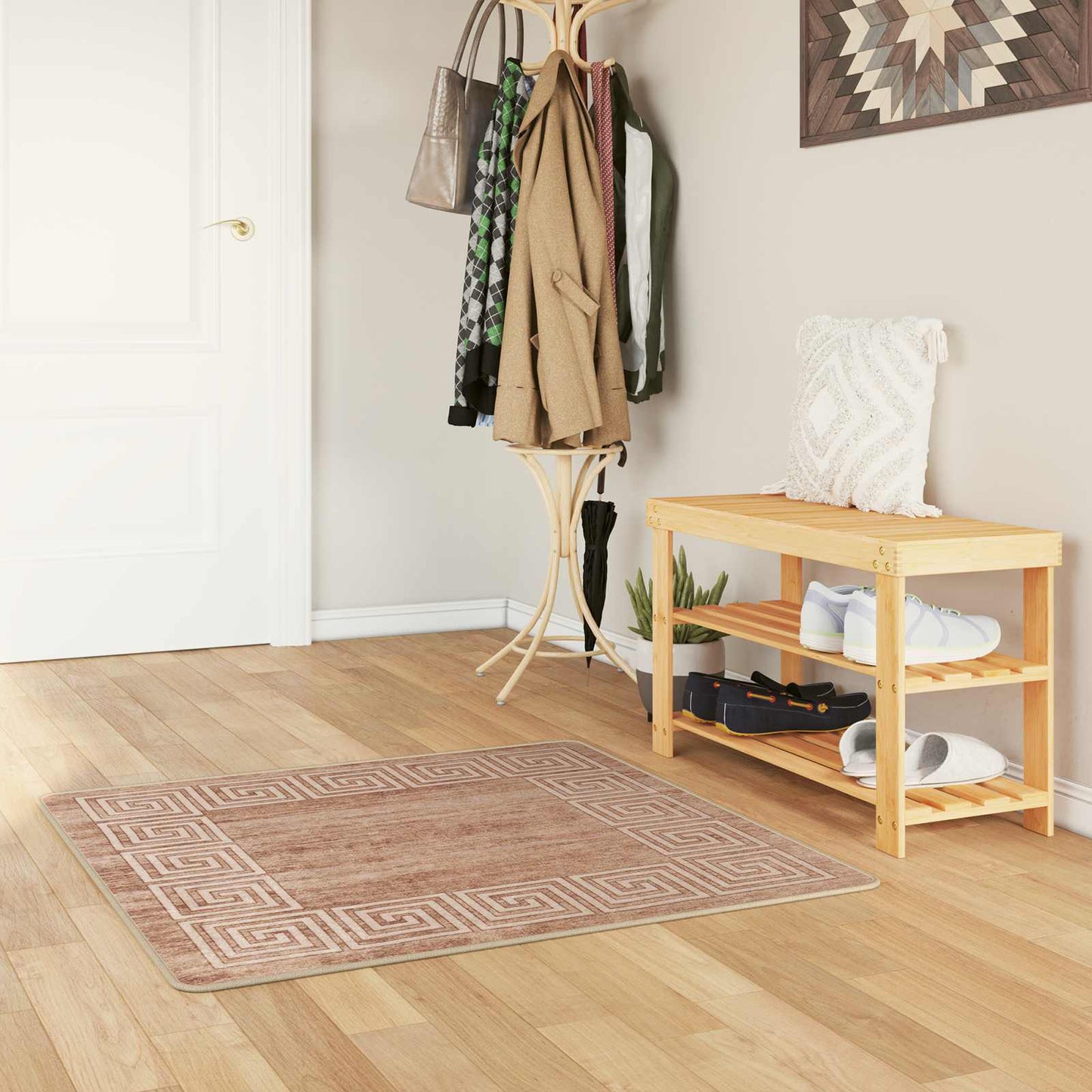Kilimėlis MARSA Baltas 100 x 100 cm Poliesteris ir PVC