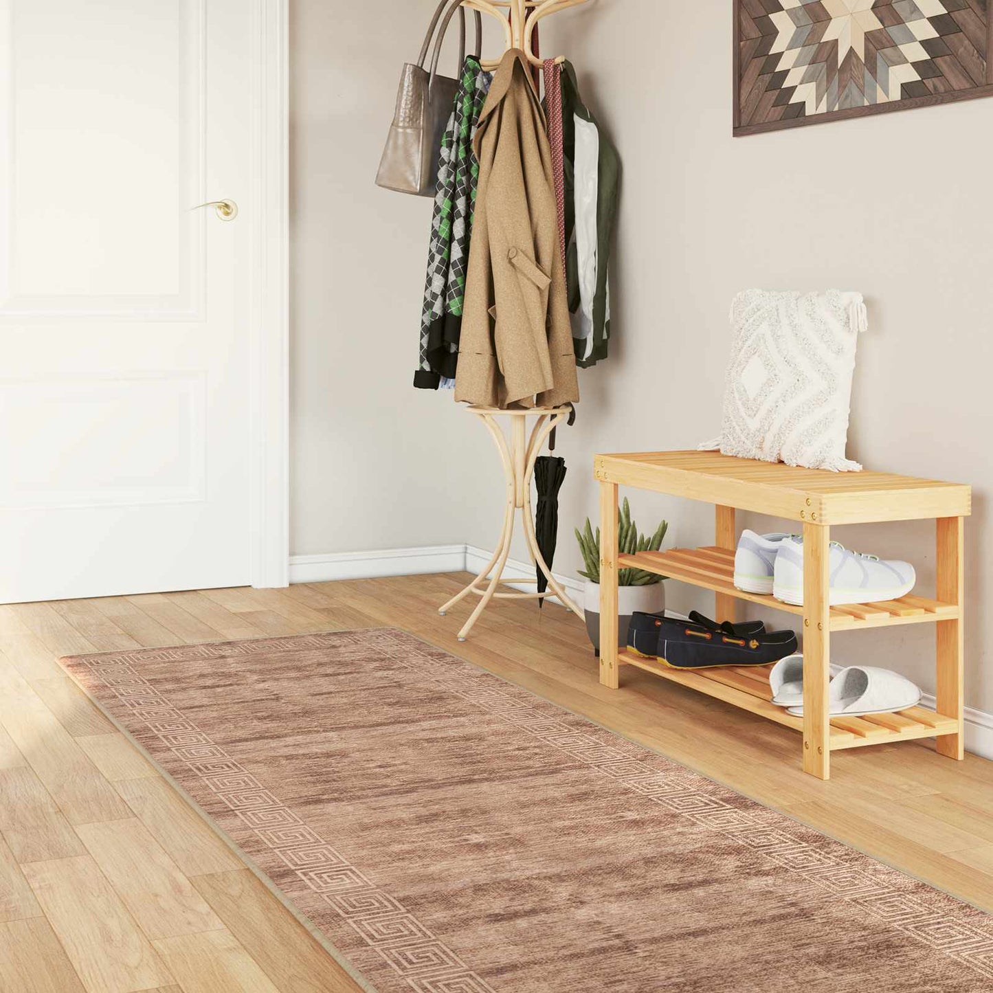 Kilimėlis MARSA Baltas 100 x 350 cm Poliesteris ir PVC