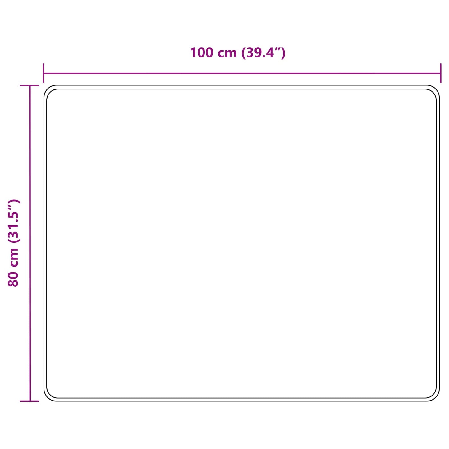 Kilimėlis MARSA Juodas 80 x 100 cm Poliesteris ir PVC