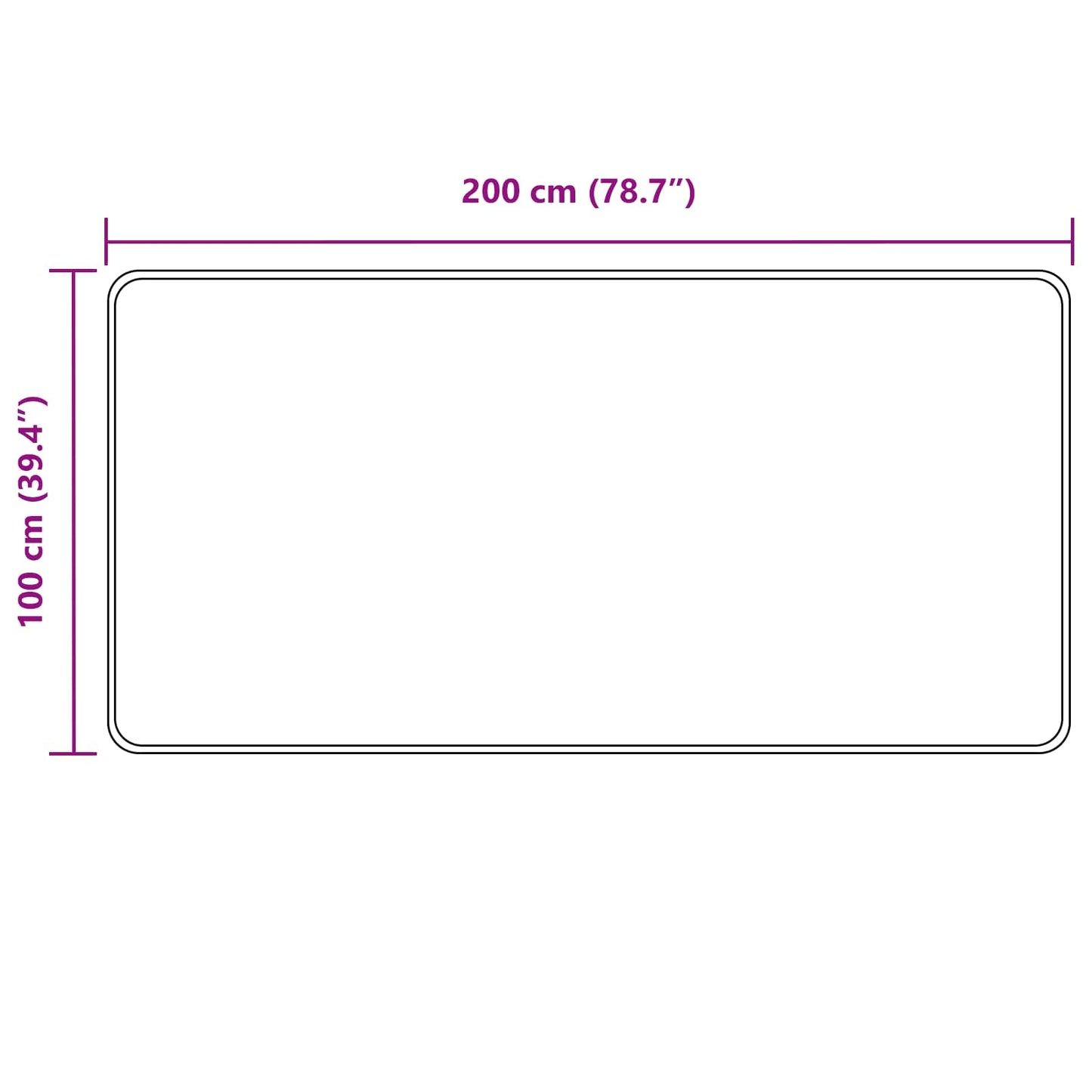 Kilimėlis MARSA Juodas 100 x 200 cm Poliesteris ir PVC