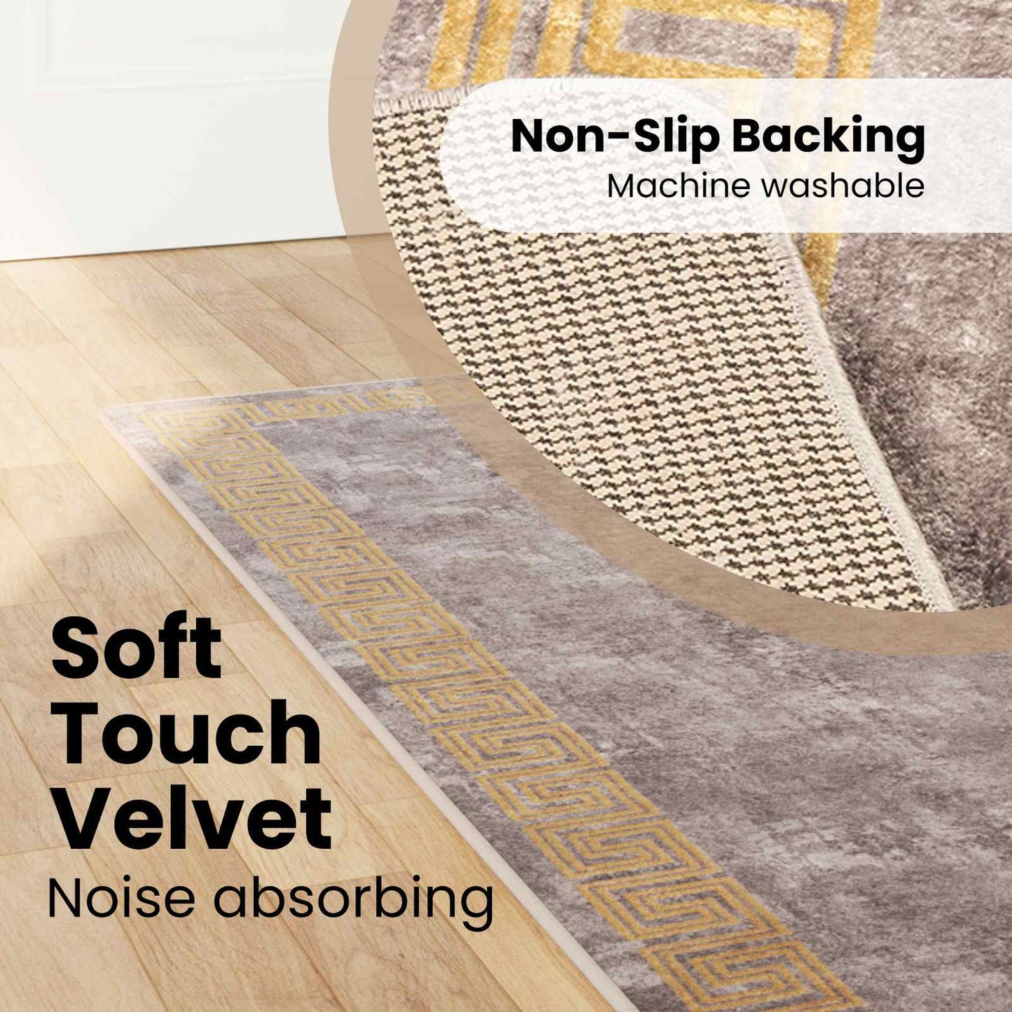 Kilimėlis MARSA Pilka 100 x 350 cm Poliesteris ir PVC