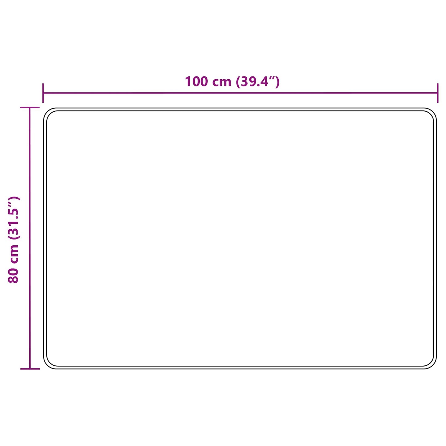 Kilimėlis MARSA Juodas 80 x 100 cm Poliesteris ir PVC