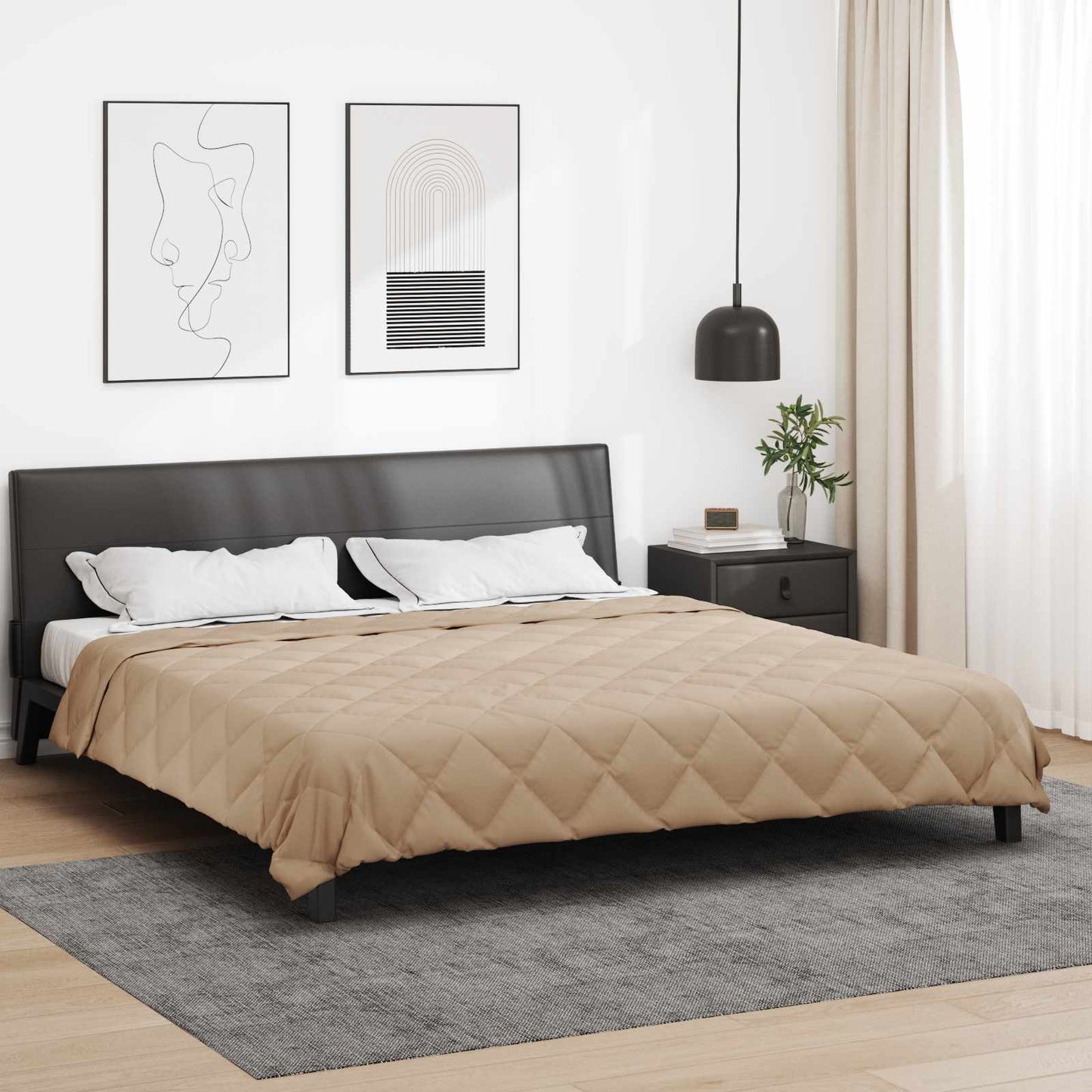Vasaros antklodė Taupe 200 x 200 cm Mikropluoštas
