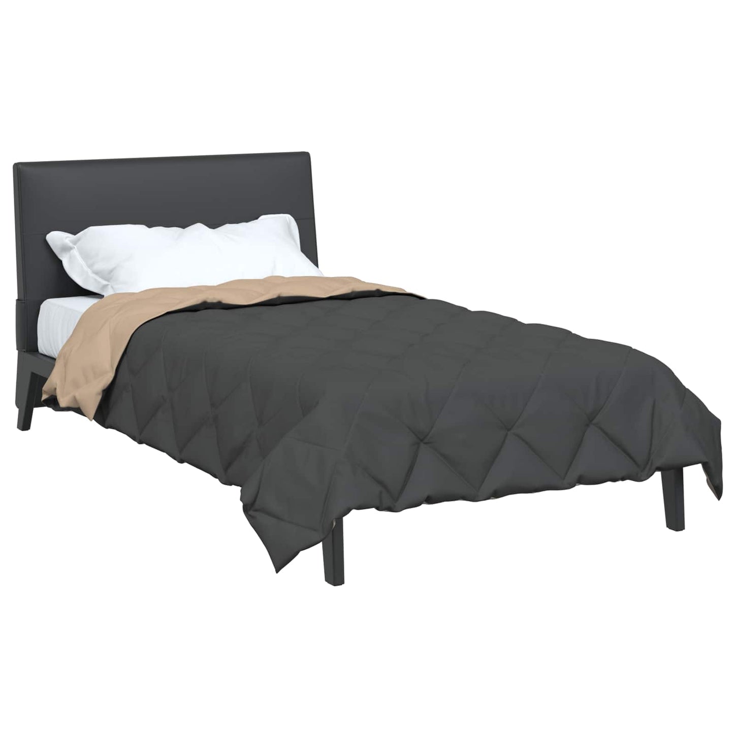 Pilna metų antklodė Antracito ir taupe 200 x 135 cm