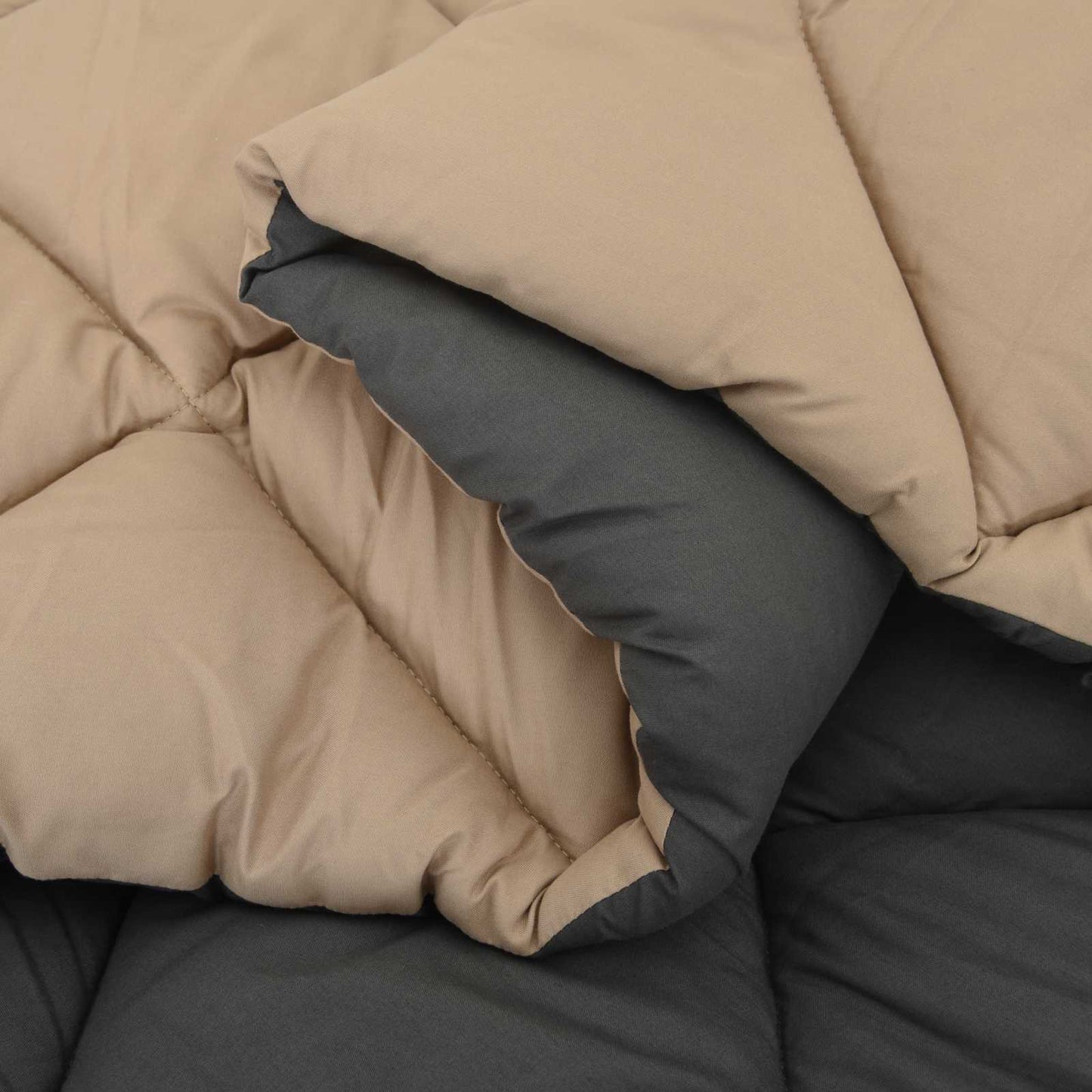 Pilna metų antklodė Antracito ir taupe 220 x 260 cm