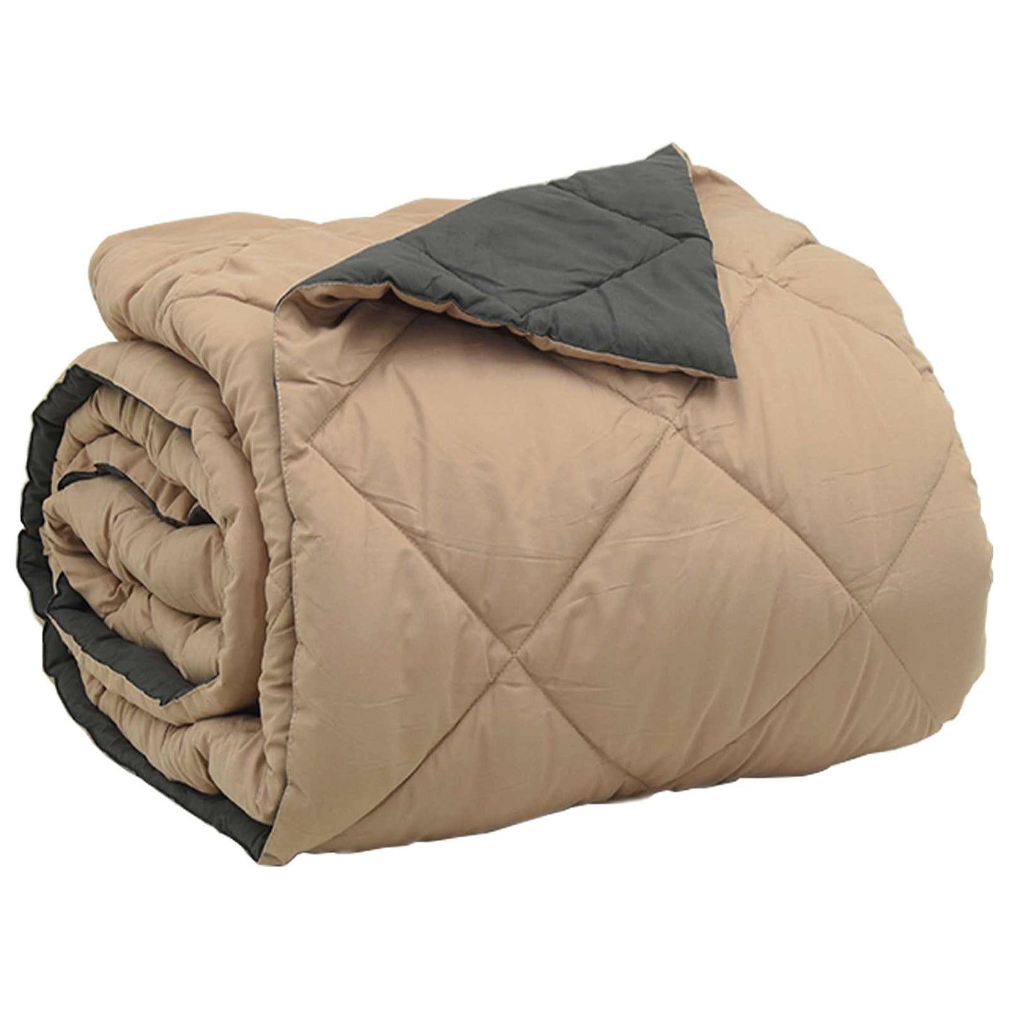 Pilna metų antklodė Antracito ir taupe 220 x 260 cm