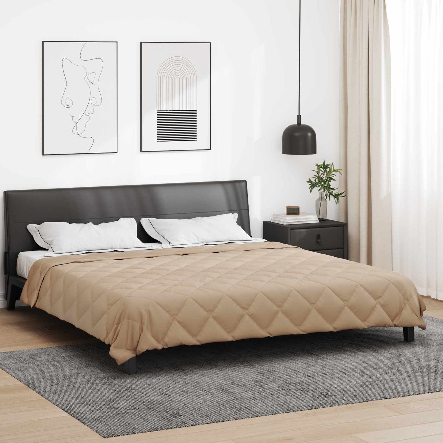 Pilna metų antklodė Taupe 220 x 260 cm Mikropluoštas