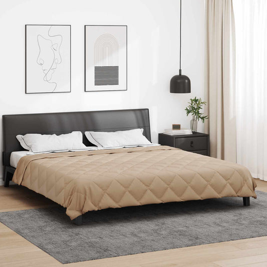 Pilna metų antklodė Taupe 220 x 260 cm Mikropluoštas