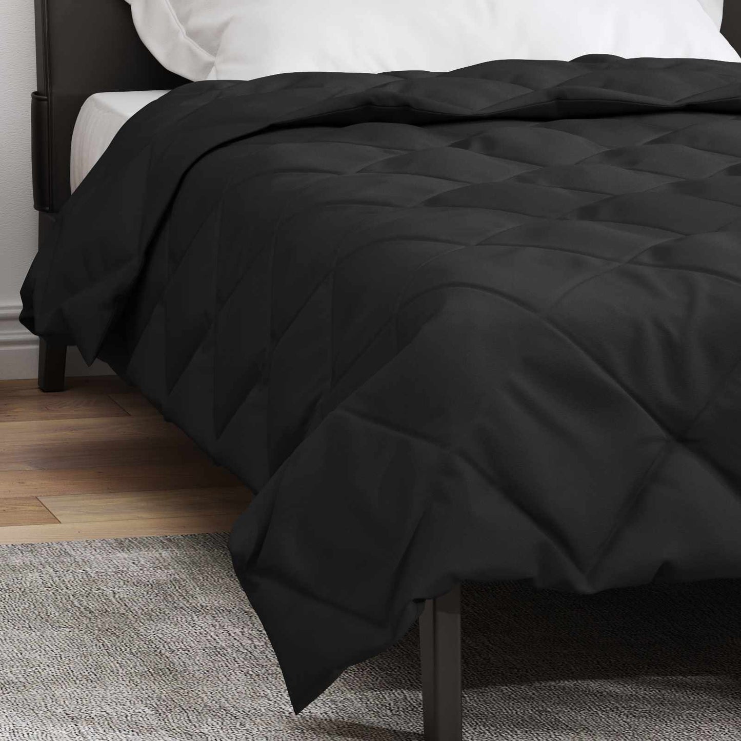 Pilna metų antklodė Juoda 220 x 135 cm Mikropluoštas