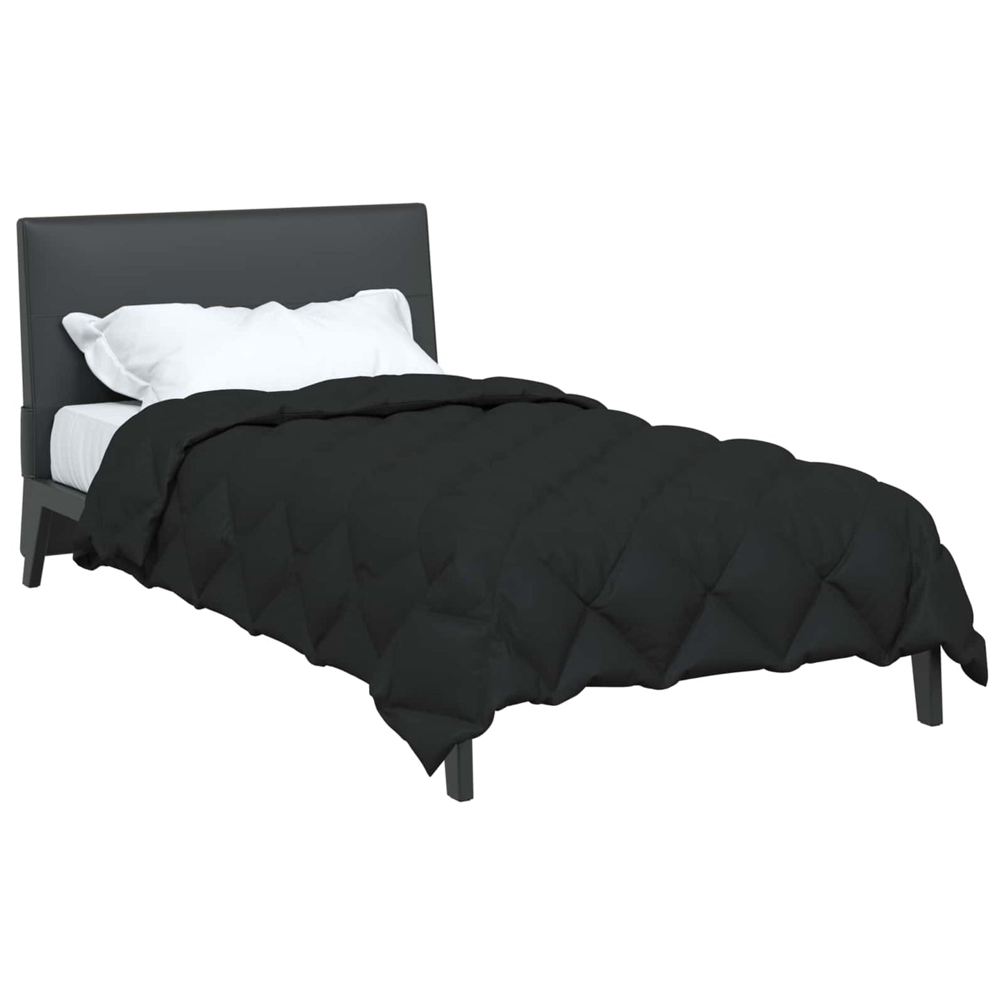Žiemos antklodė Juoda 220 x 135 cm Mikropluoštas