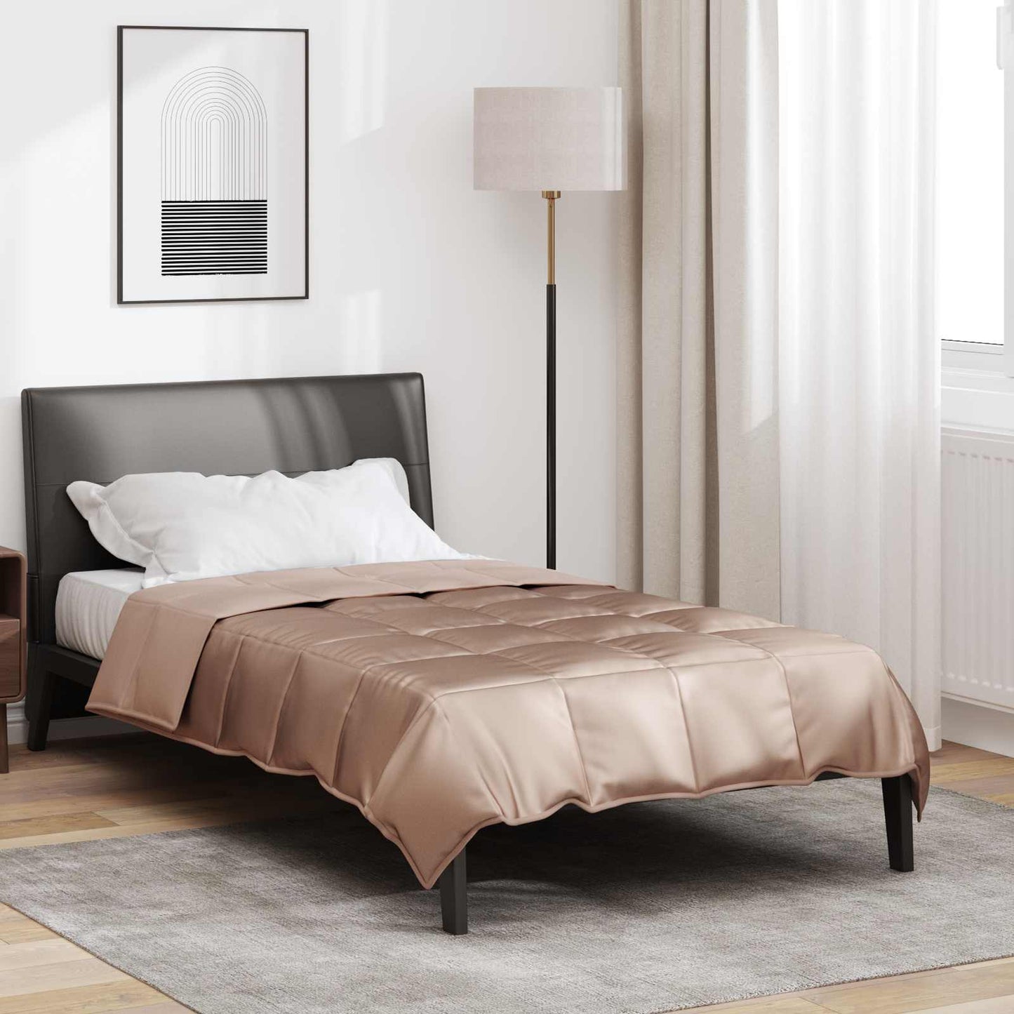 Vasaros antklodė Auksinė 200 x 140 cm Satin ir mikropluoštas