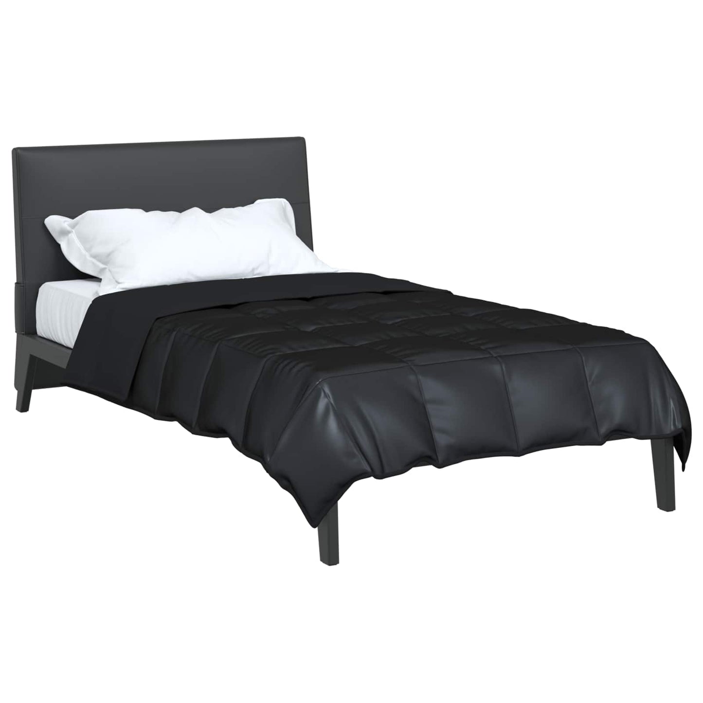 Vasaros antklodė Juoda 220 x 155 cm Satin ir mikropluoštas