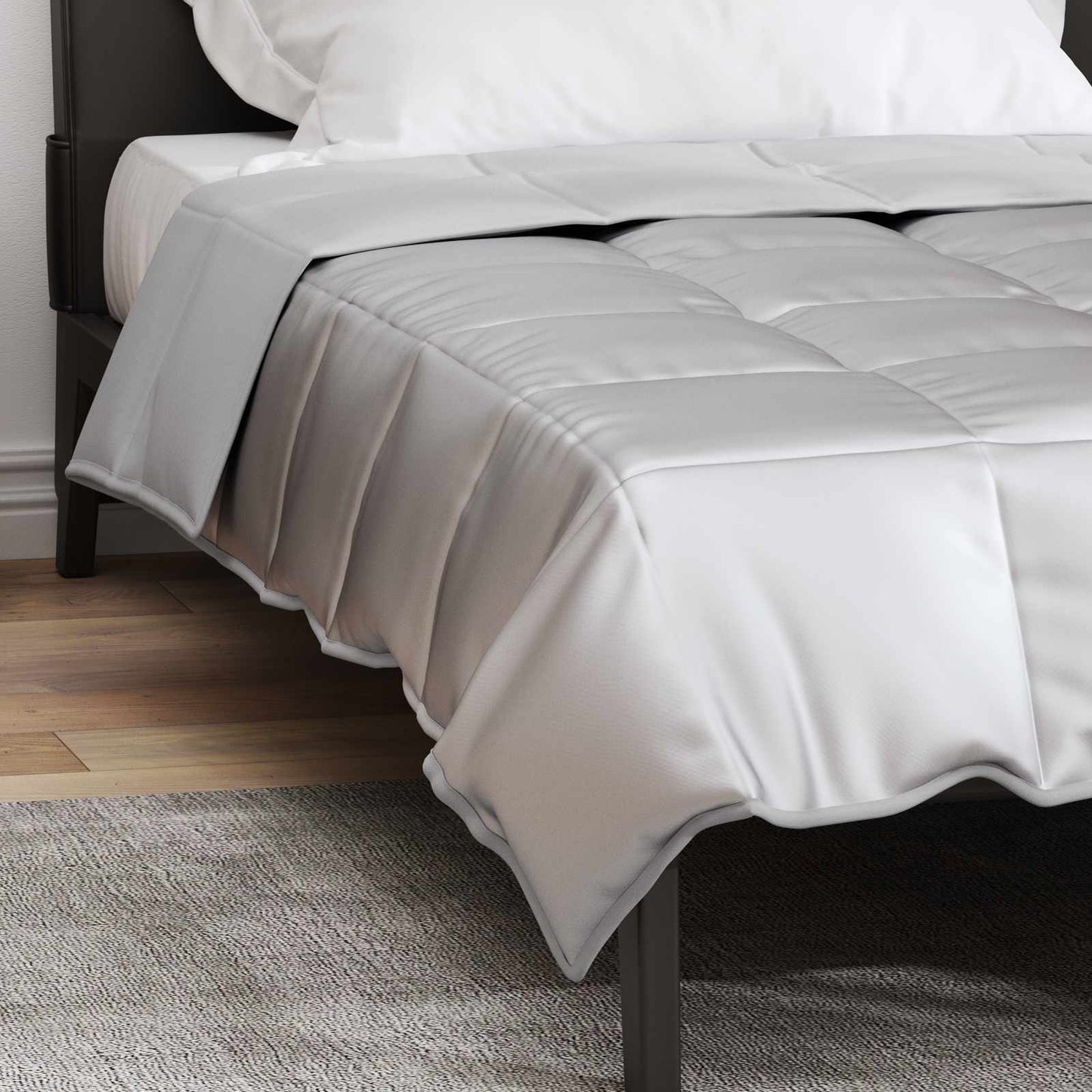 Vasaros antklodė Sidabro 200 x 155 cm Satin ir mikropluoštas