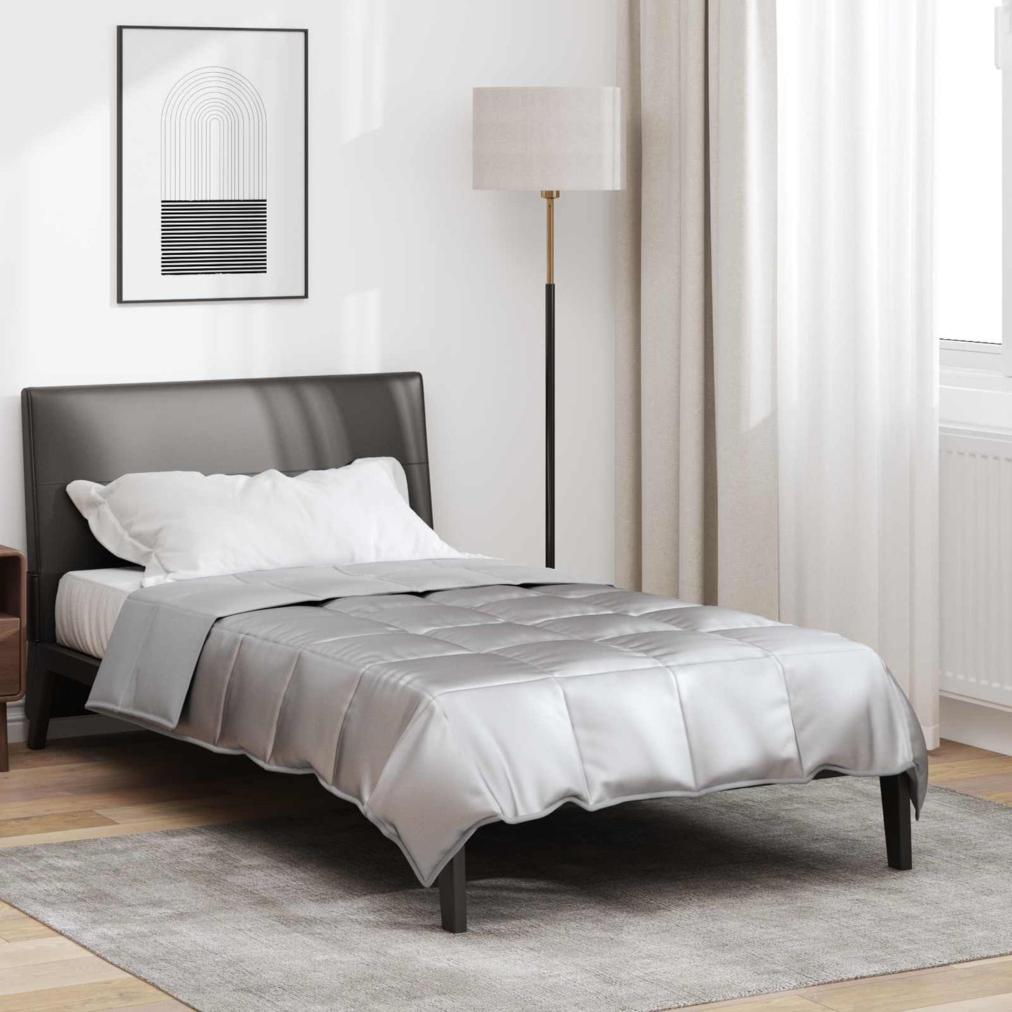 Vasaros antklodė Sidabro 220 x 140 cm Satin ir mikropluoštas