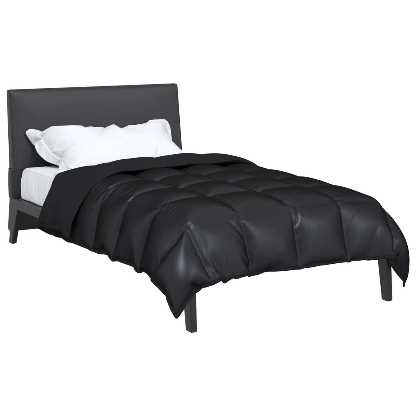 Žiemos antklodė Juoda 220 x 155 cm Satin ir mikropluoštas