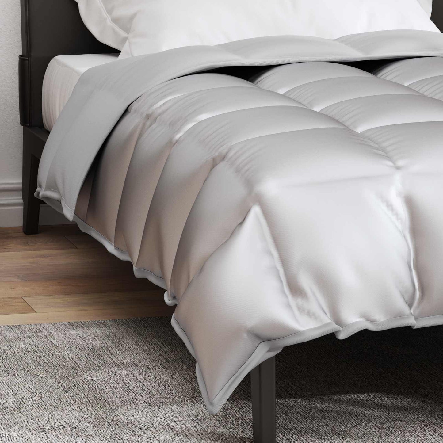 Žiemos antklodė Sidabro 200 x 155 cm Satin ir mikropluoštas
