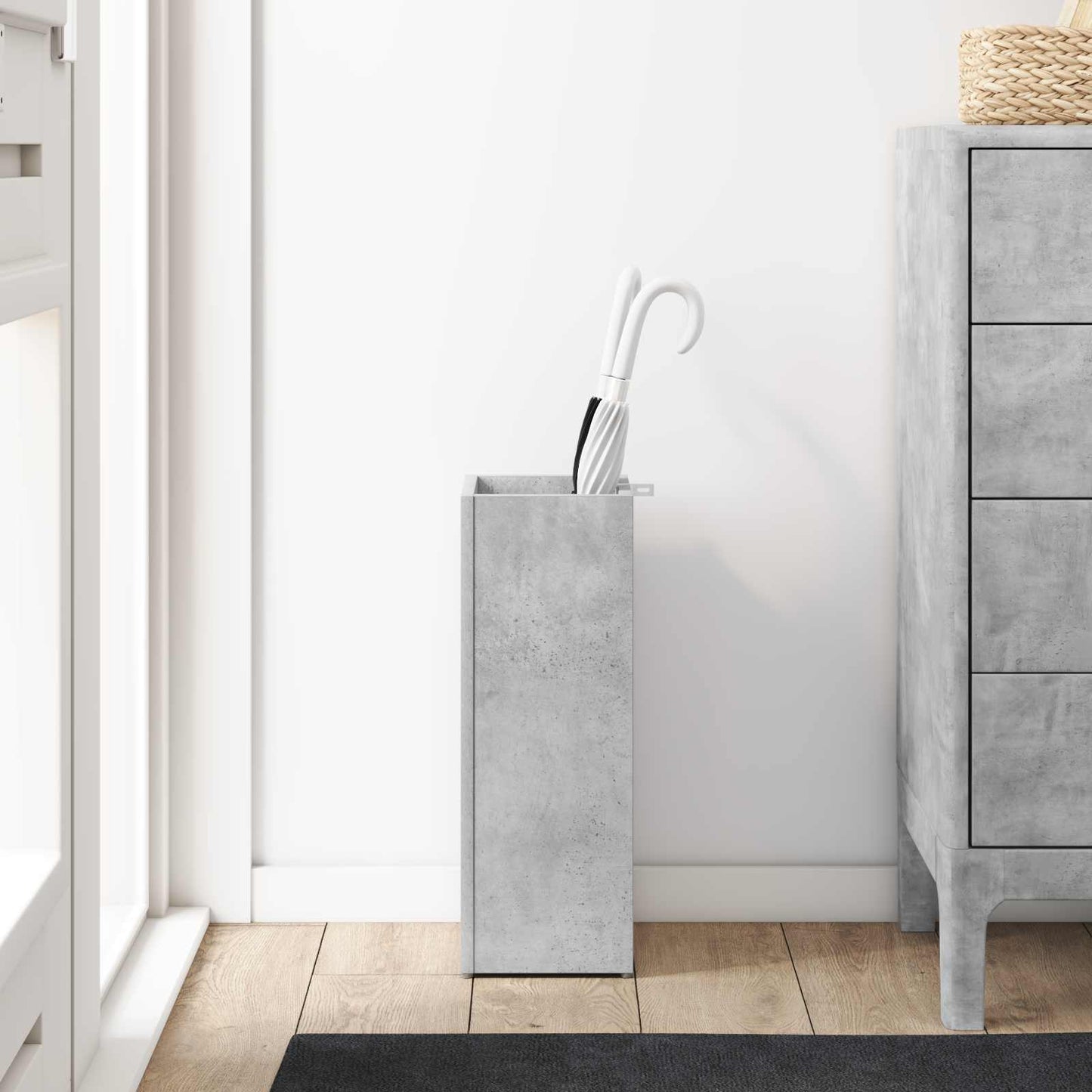 Sandėliavimo kabliukas ir laikiklis su saugykla Betono pilka