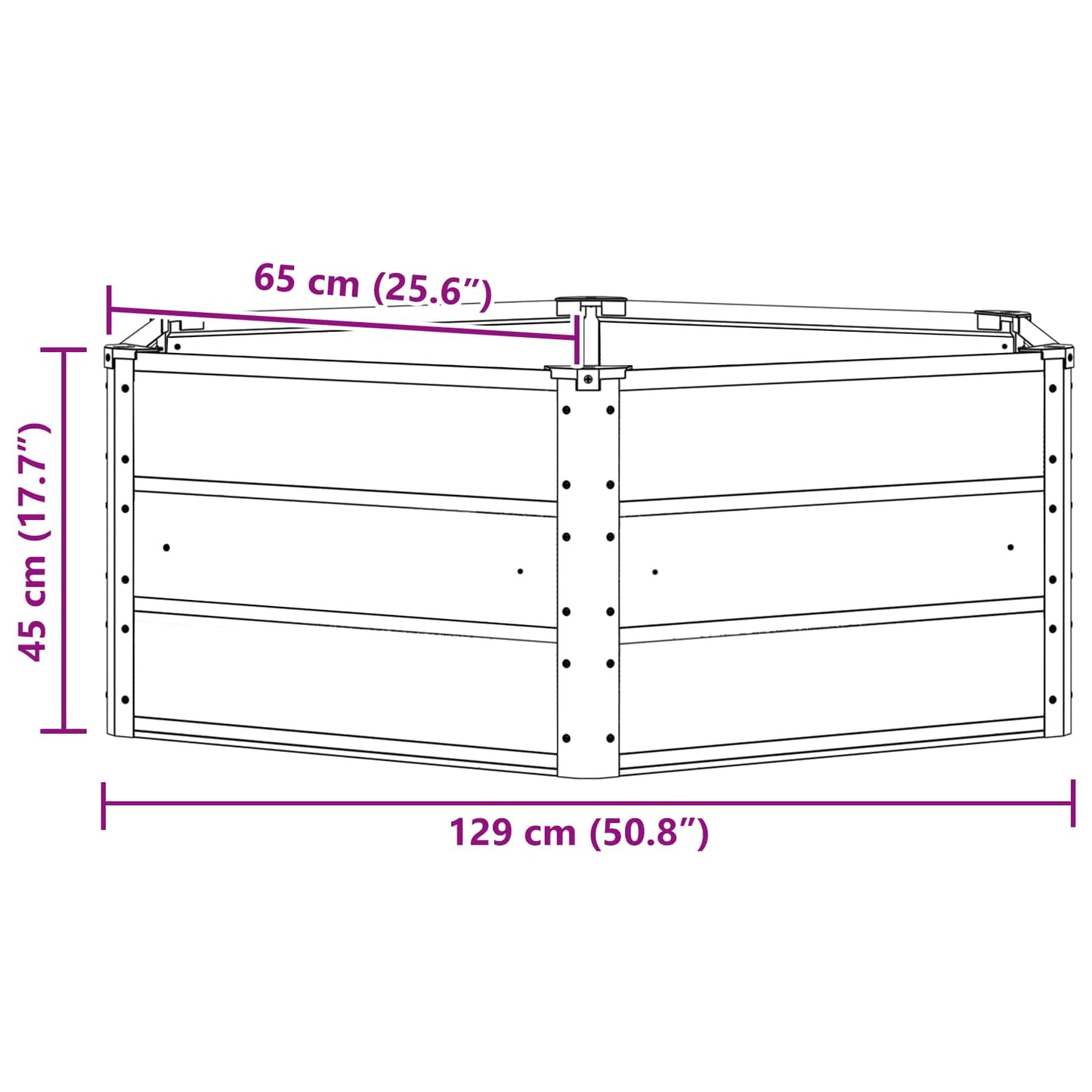 Lovelis Ivory 129 x 129 x 45 cm Plienas