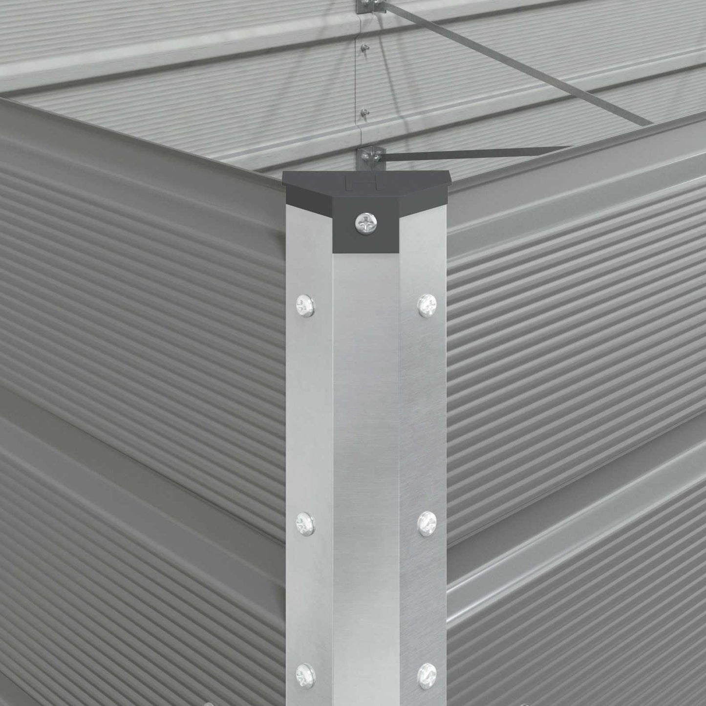 Lovelis Šviesiai pilka 195 x 100 x 45 cm Cinkuota plienas