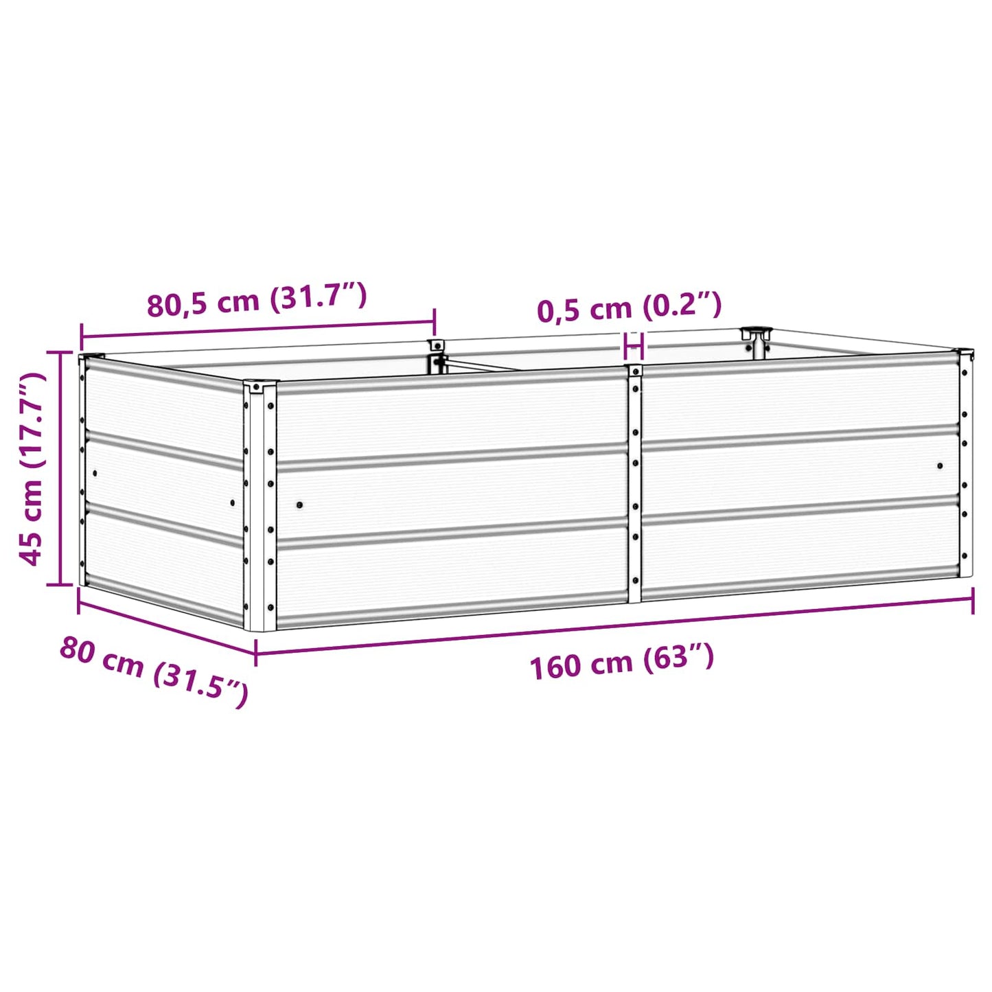 Lovelis Antracitas 160 x 80 x 45 cm Plienas