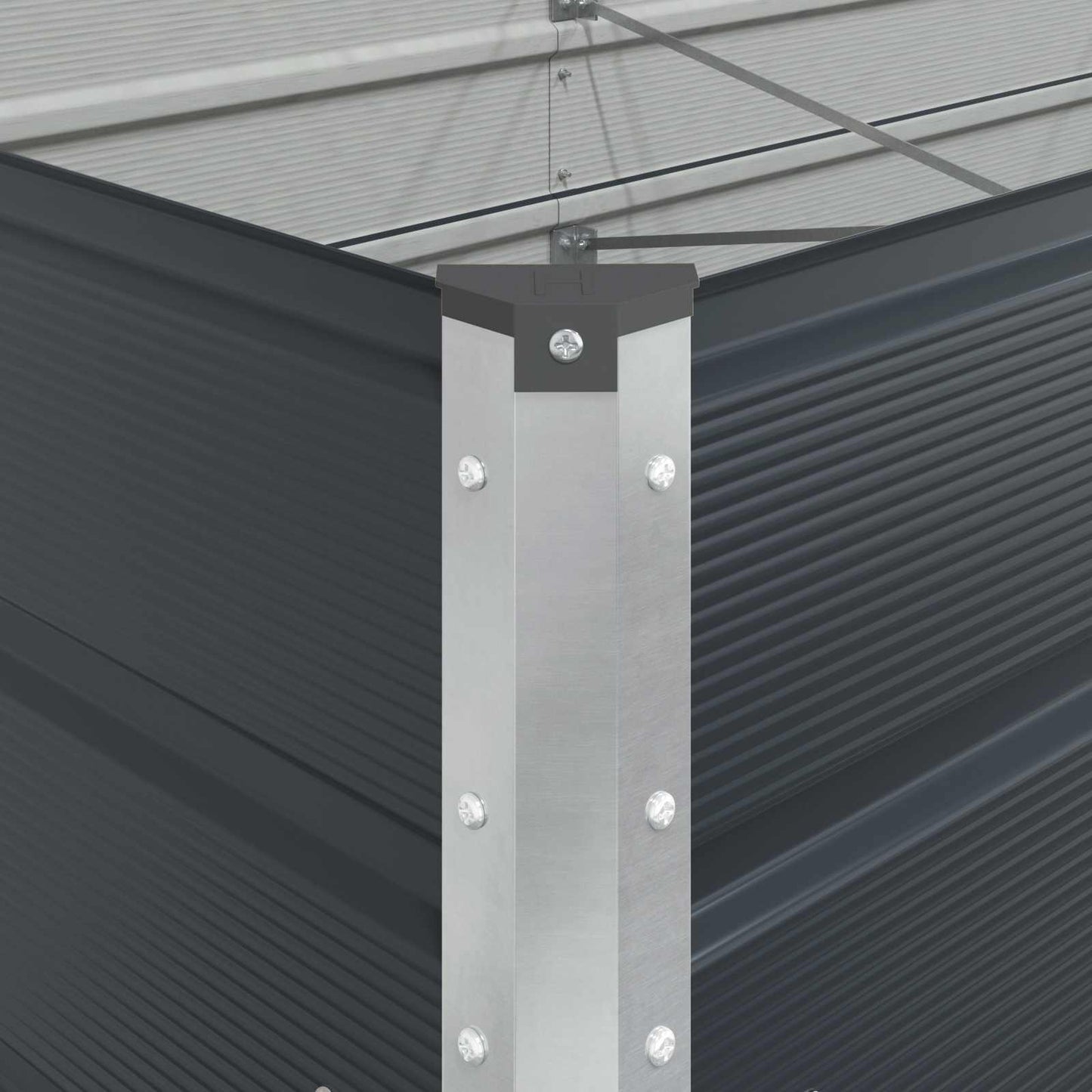 Lovelis Antracitas 195 x 100 x 45 cm Cinkuota plienas