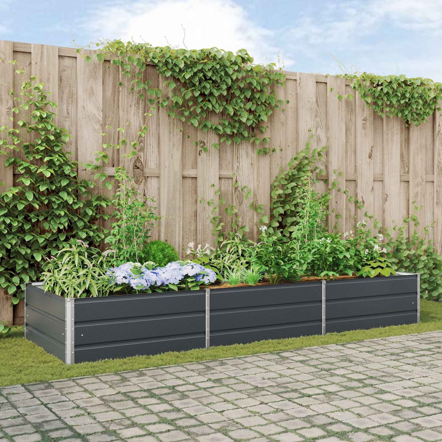Lovelis Antracitas 290 x 100 x 45 cm Cinkuota plienas