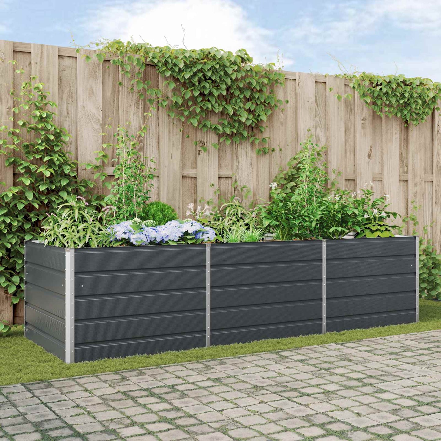 Lovelis Antracitas 290 x 100 x 75 cm Cinkuota plienas