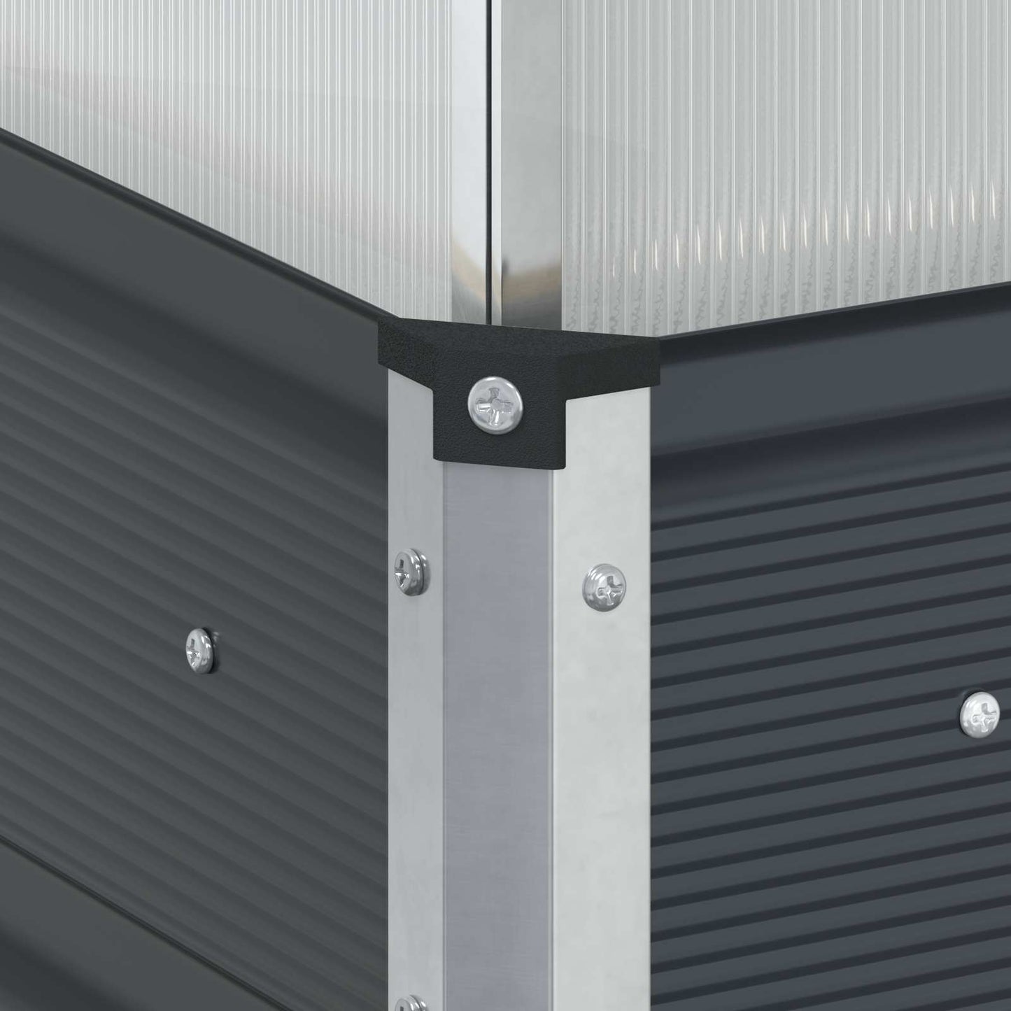 Lovelis Antracitas 100 x 100 x 77 cm Cinkuota plienas