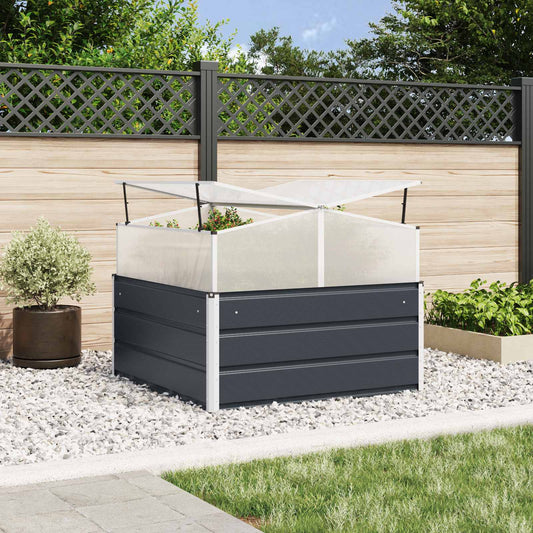 Lovelis Antracitas 100 x 100 x 77 cm Cinkuota plienas