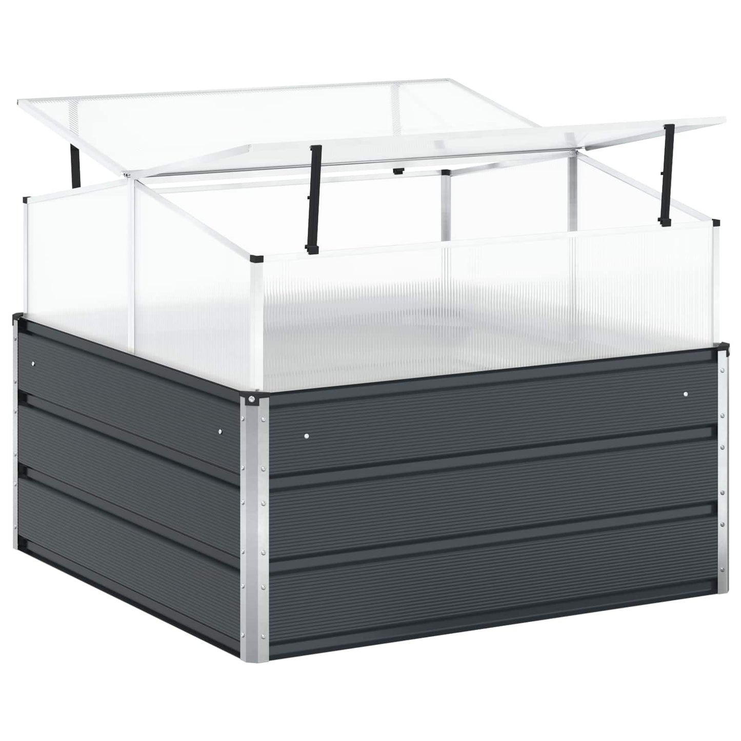 Lovelis Antracitas 100 x 100 x 77 cm Cinkuota plienas