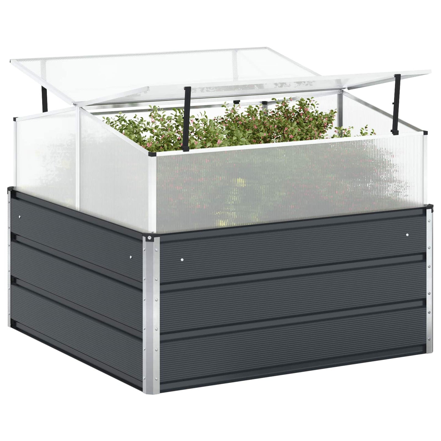 Lovelis Antracitas 100 x 100 x 77 cm Cinkuota plienas