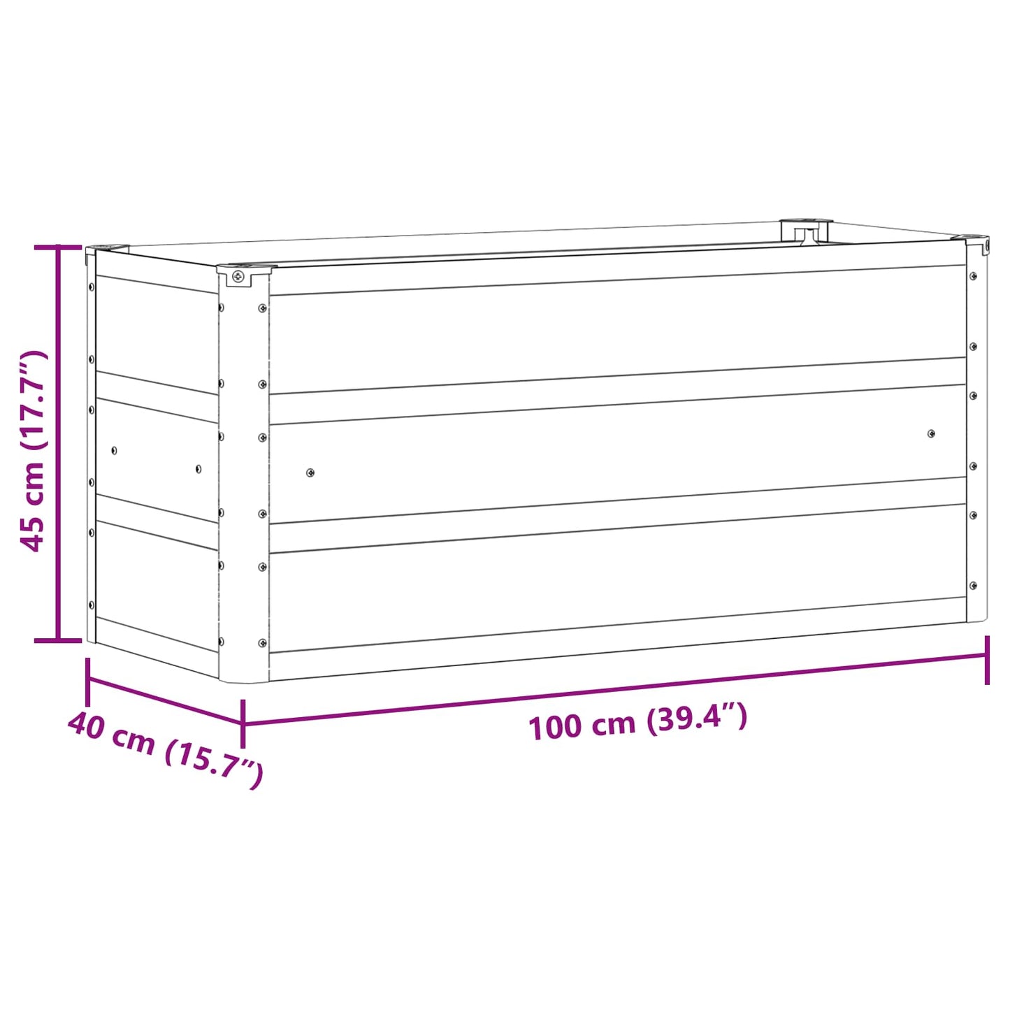 Lovelis Žalia 100 x 40 x 45 cm Plienas
