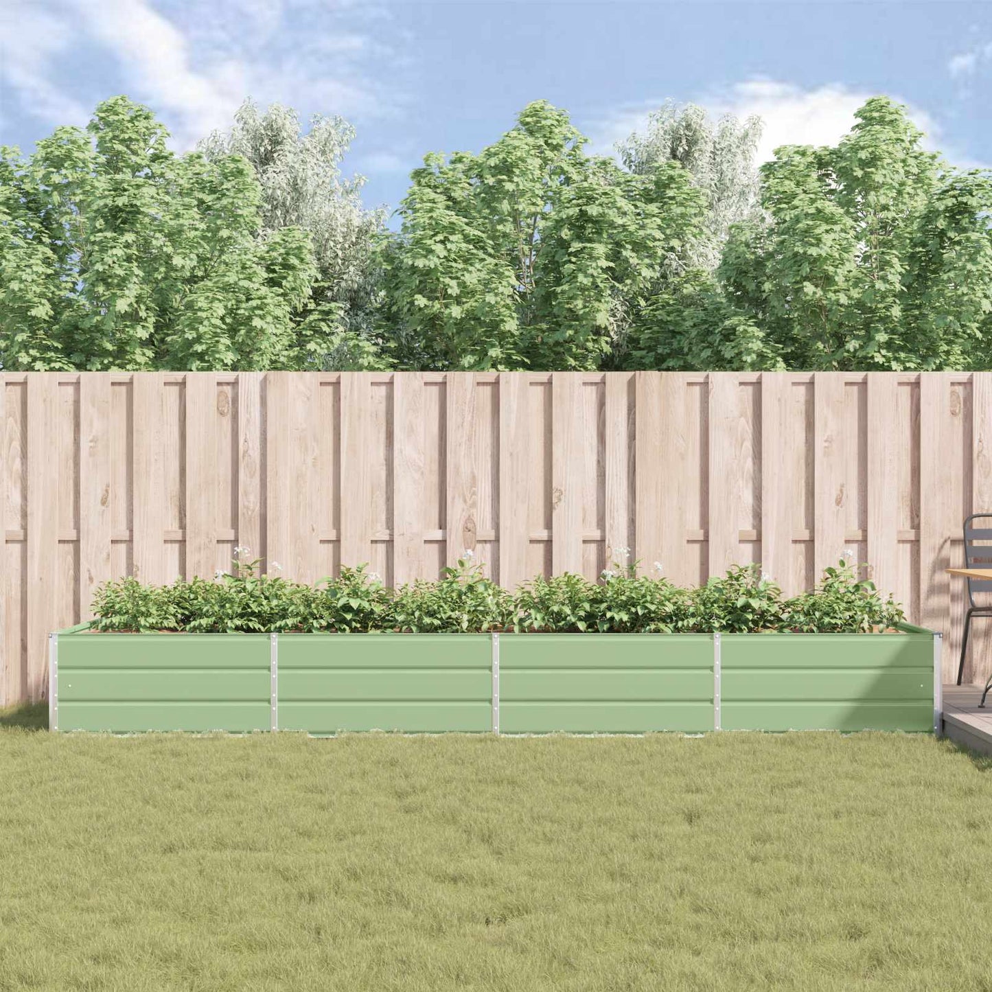 Lovelis Pastelinė žalia 385 x 100 x 45 cm Cinkuota plienas