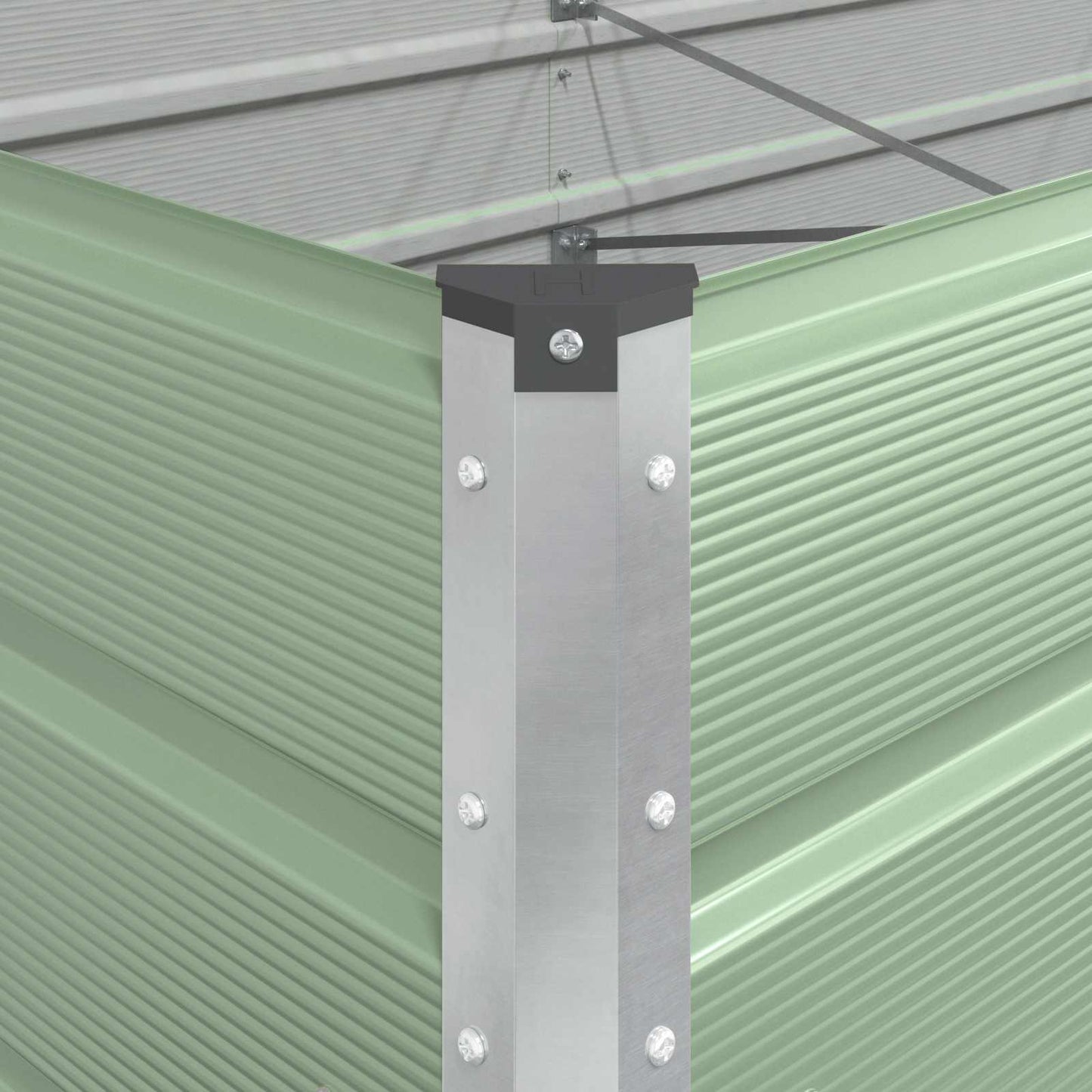 Lovelis Pastelinė žalia 580 x 100 x 45 cm Cinkuota plienas