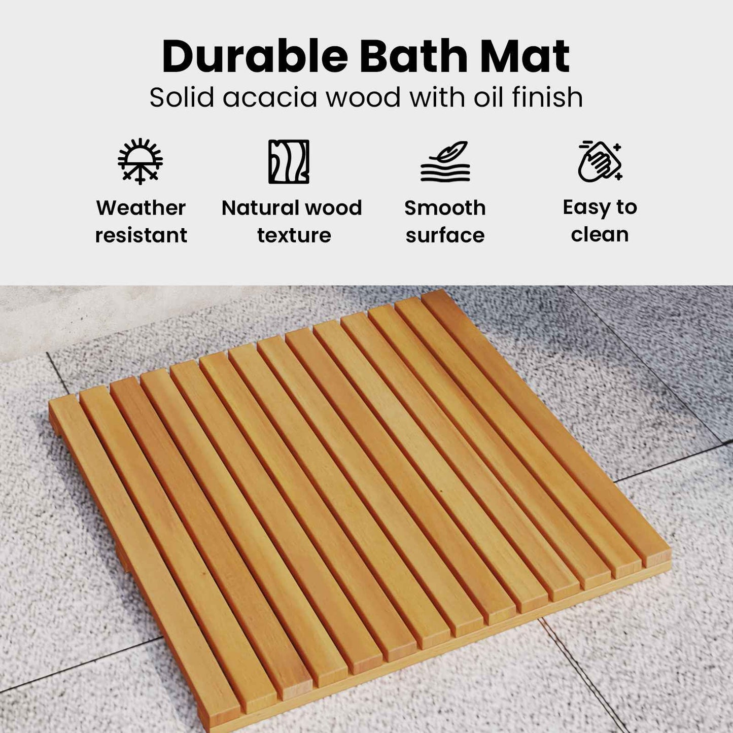 Badematte Paprastas Ruda 50 x 50 cm Medis