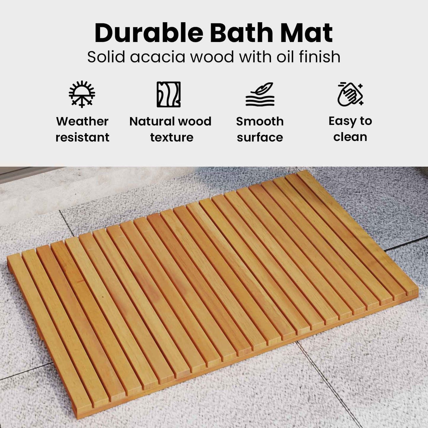 Badematte Paprastas Ruda 80 x 50 cm Medis