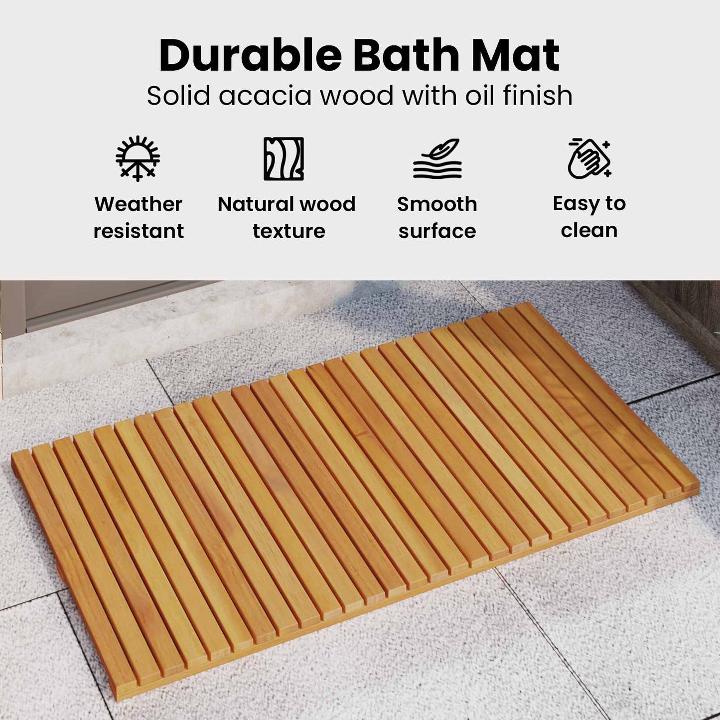 Badematte Paprastas Ruda 100 x 55 cm Medis