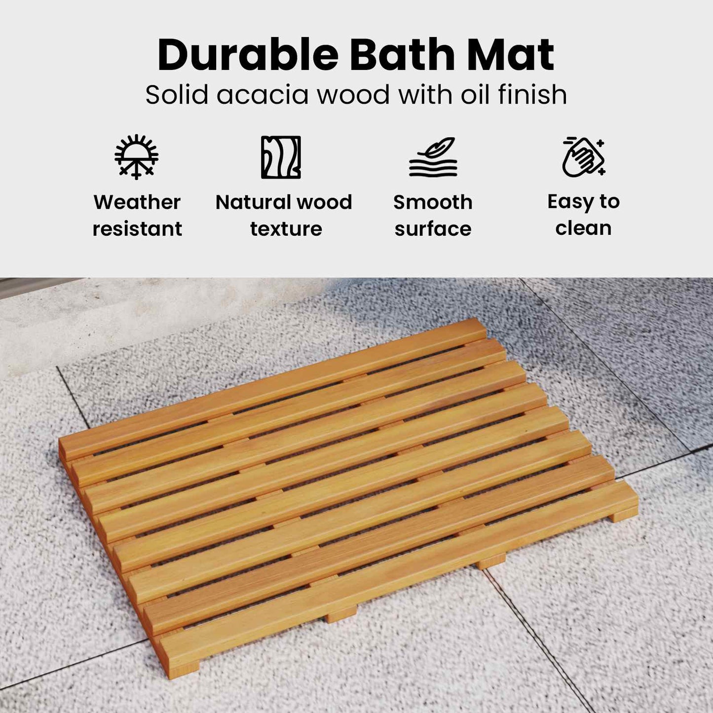 Badematte Paprastas Ruda 100 x 53 cm Medis