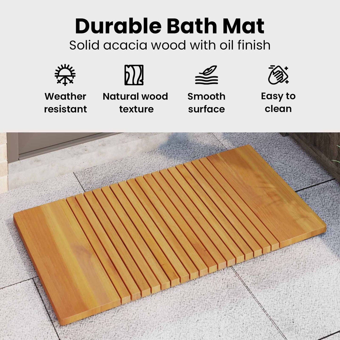 Badematte Paprastas Ruda 100 x 55 cm Medis