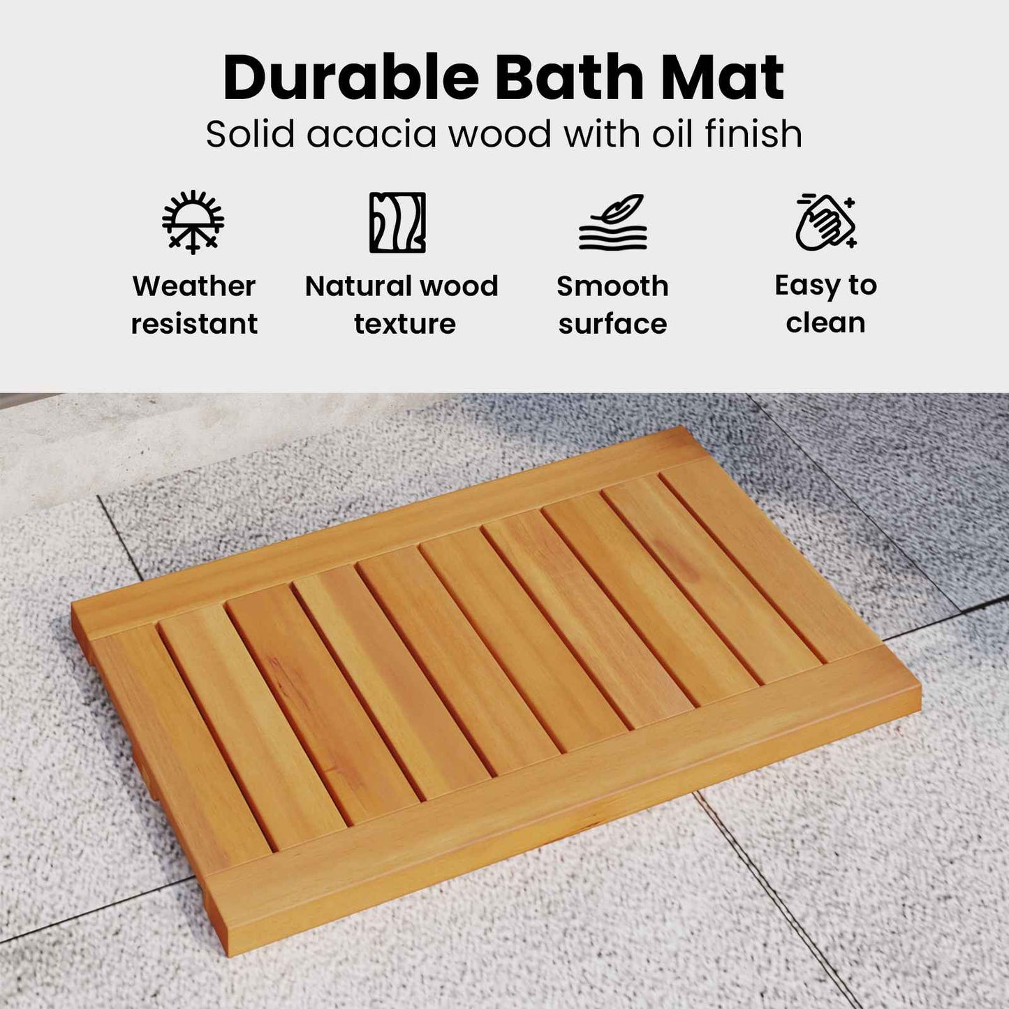 Badematte Paprastas Ruda 60 x 40 cm Medis