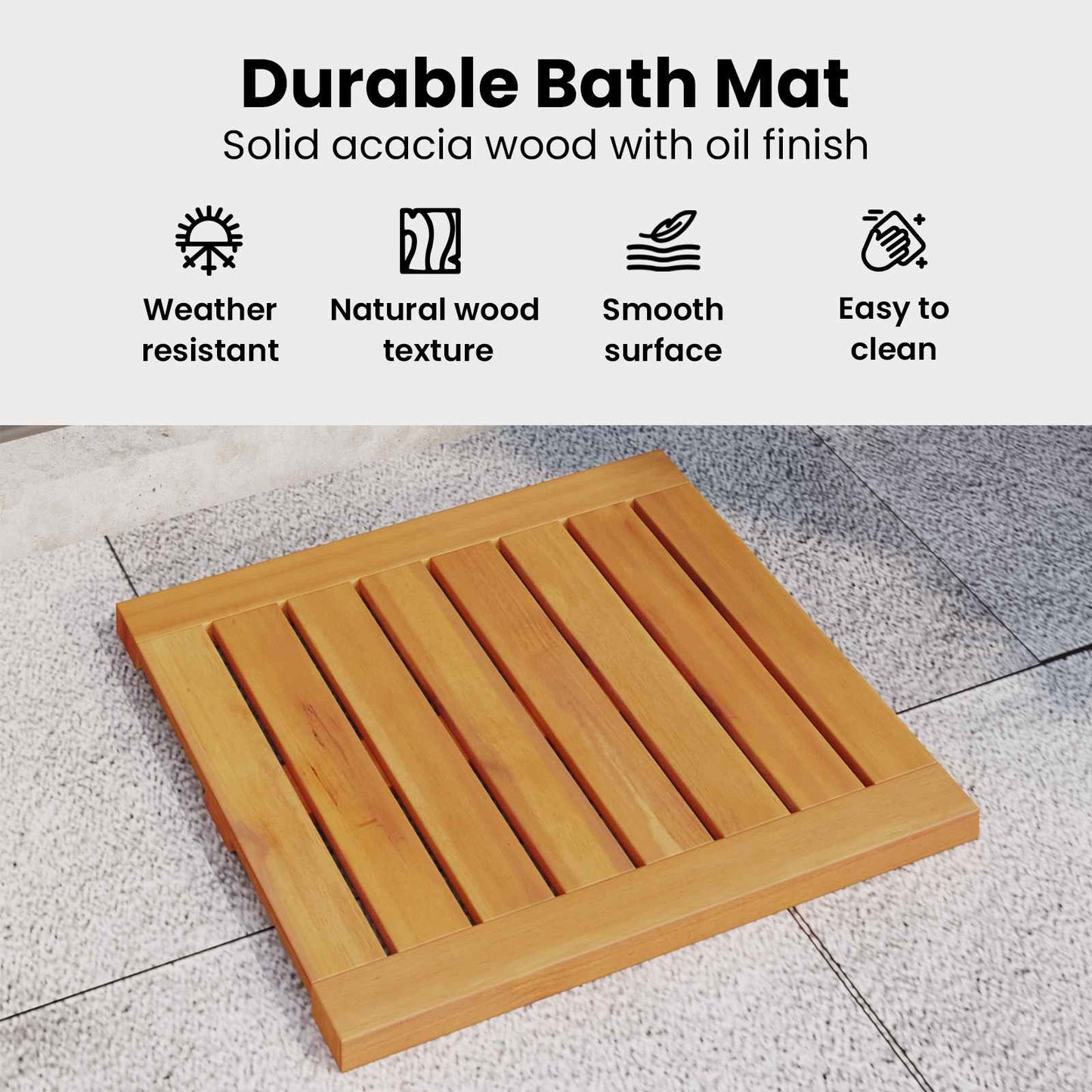 Badematte Paprastas Ruda 50 x 50 cm Medis