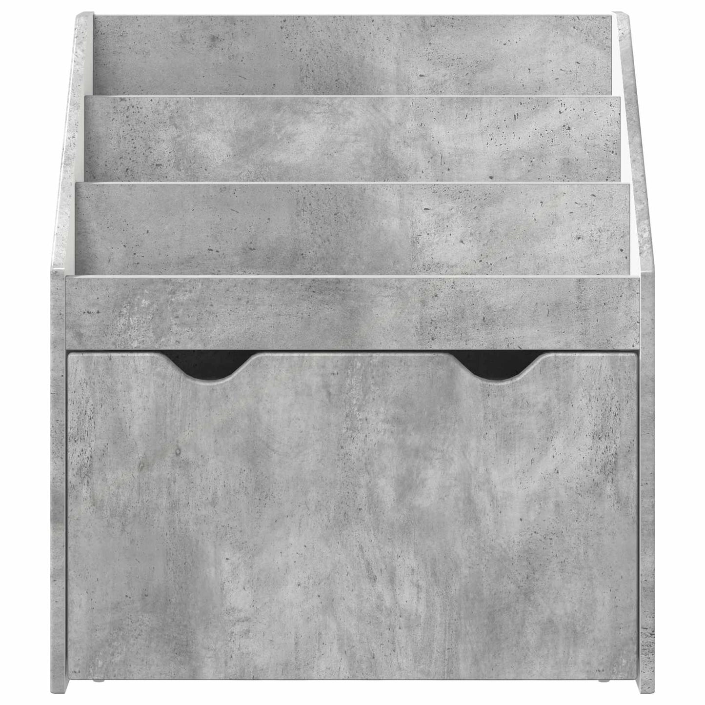 Vaikų knygų lentyna su stalčių Betono pilka 60 x 29,5 x 69 cm
