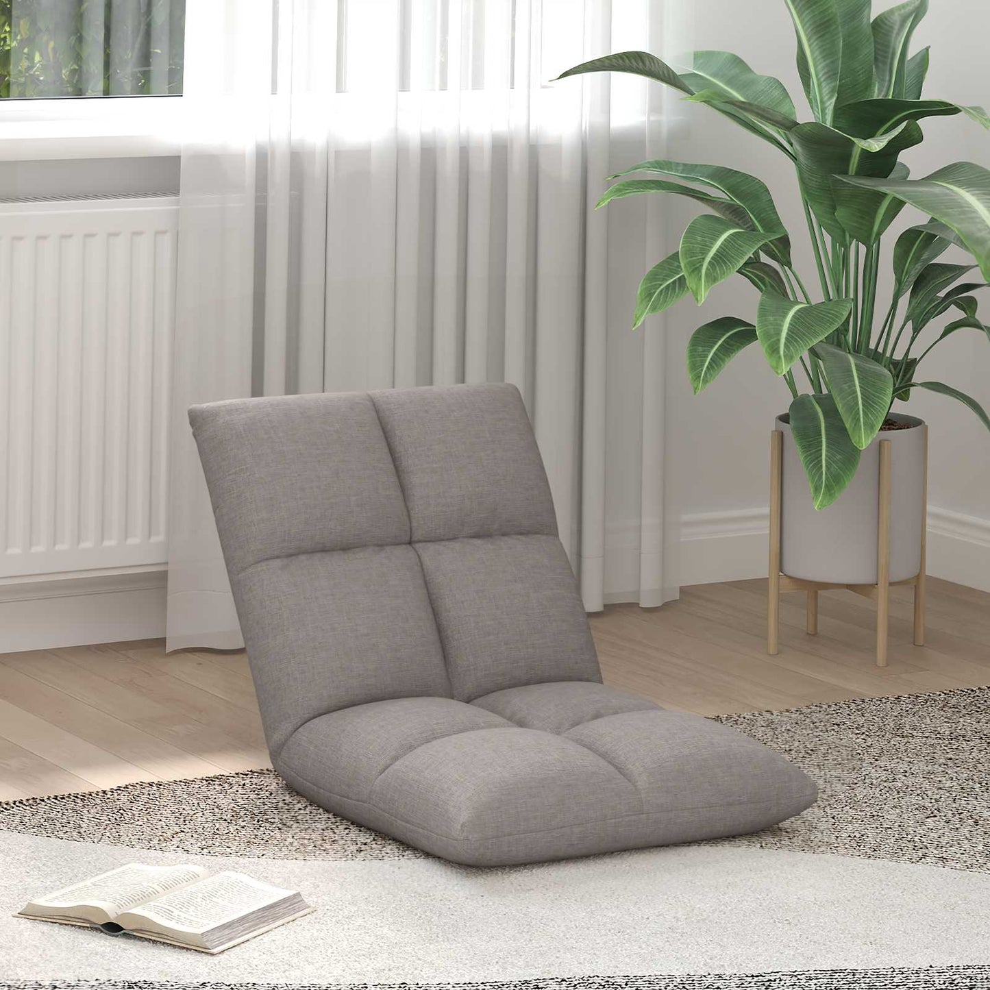 Grindų kėdė Taupe 50 x 61 x 57 cm audinys
