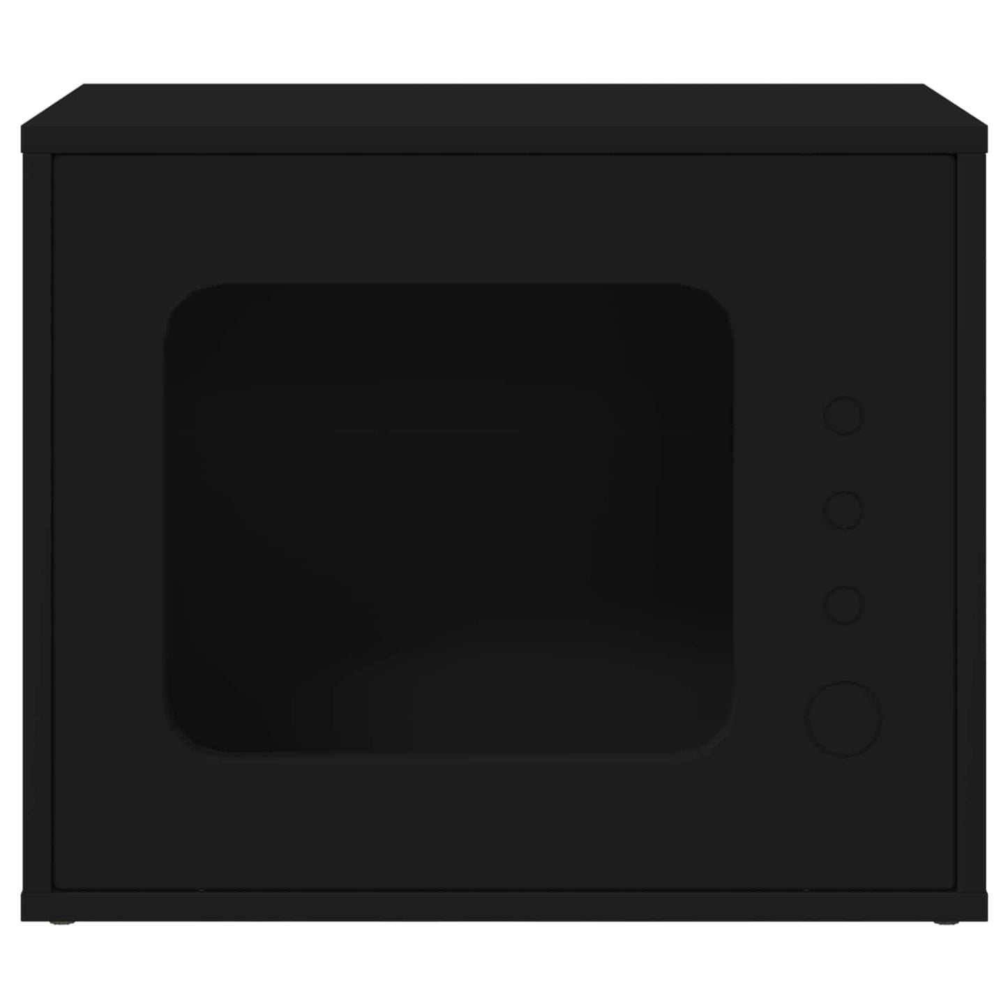 Katės namelis Juoda 51 x 30 x 42 cm Apdirbta mediena