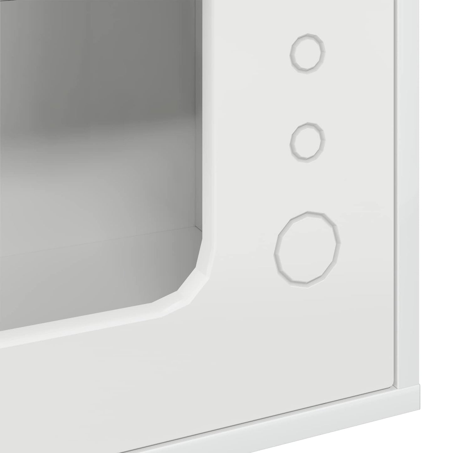 Katės namelis Blizgus baltas 51 x 30 x 42 cm Apdirbta mediena