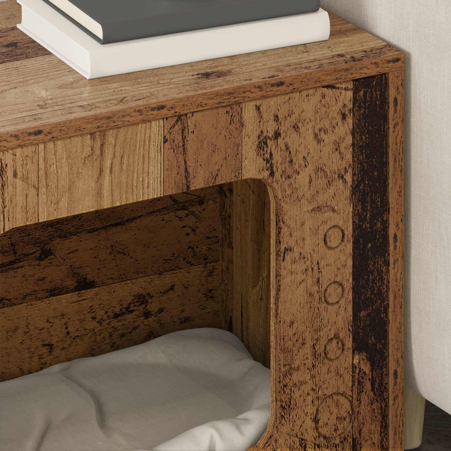 Katės namelis Senas medis 51 x 30 x 42 cm Apdirbta mediena